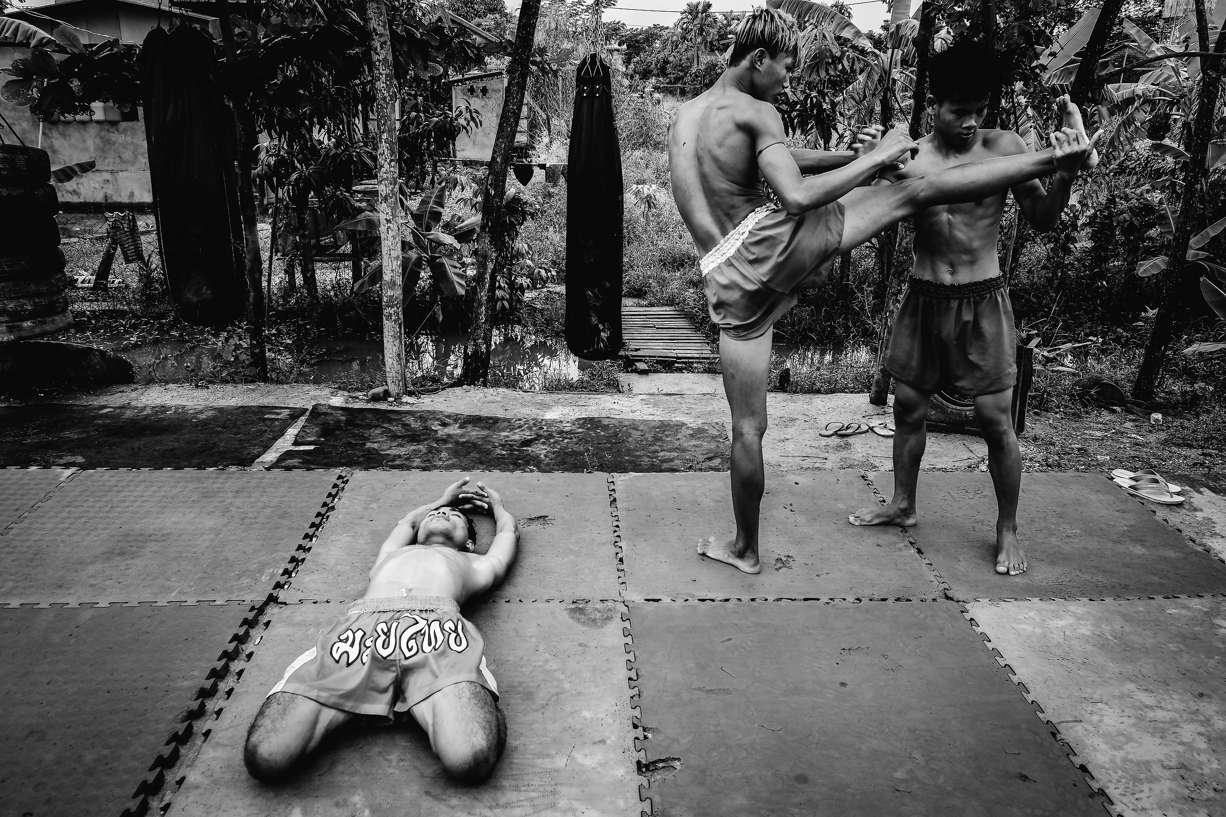 Boxing gym on the outskirts of Yangon-Myanmar