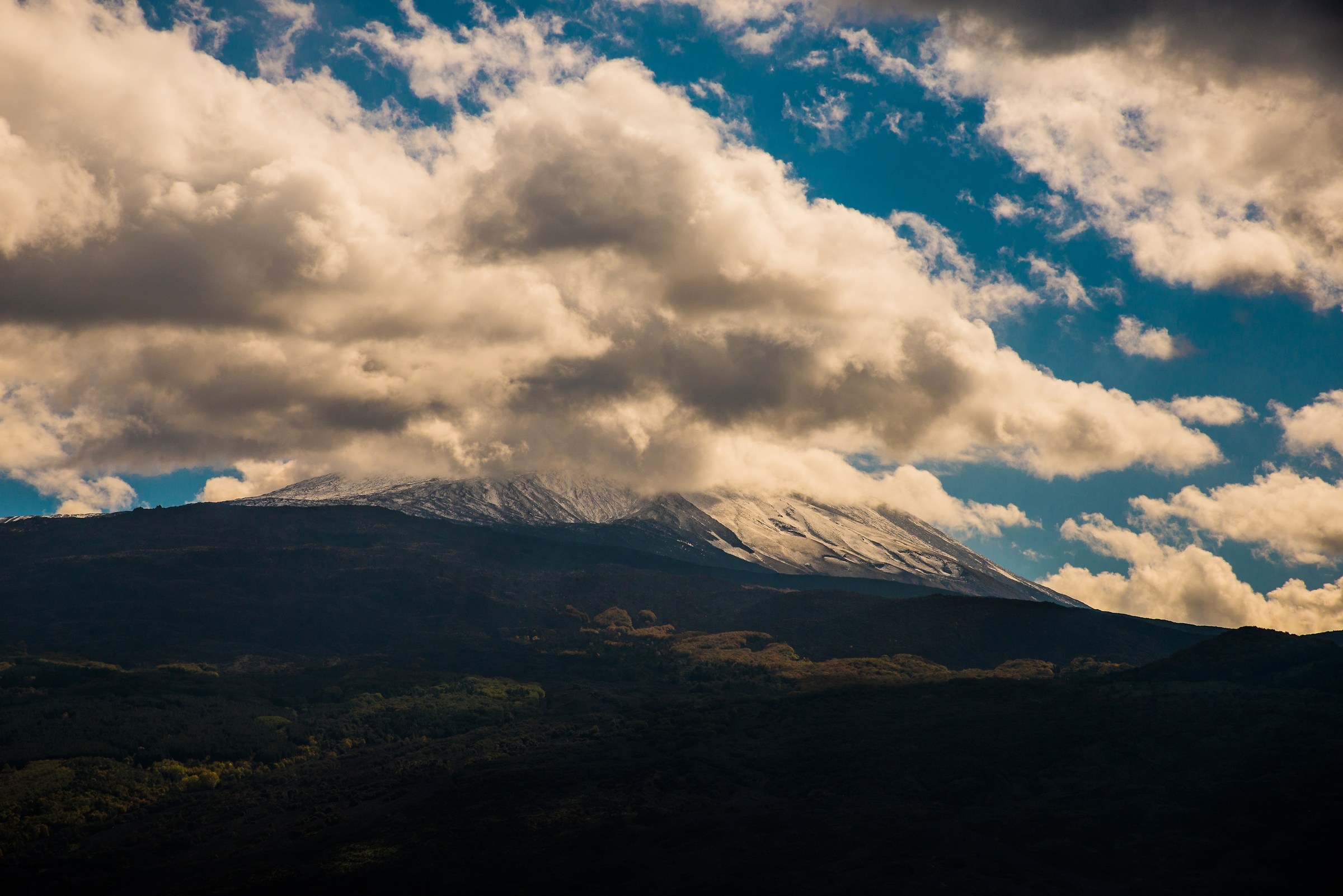 Snow and clouds on ETNA