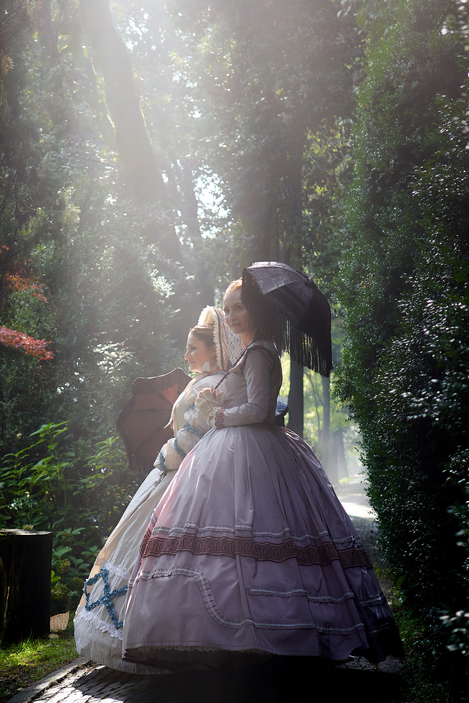 In the beam of light