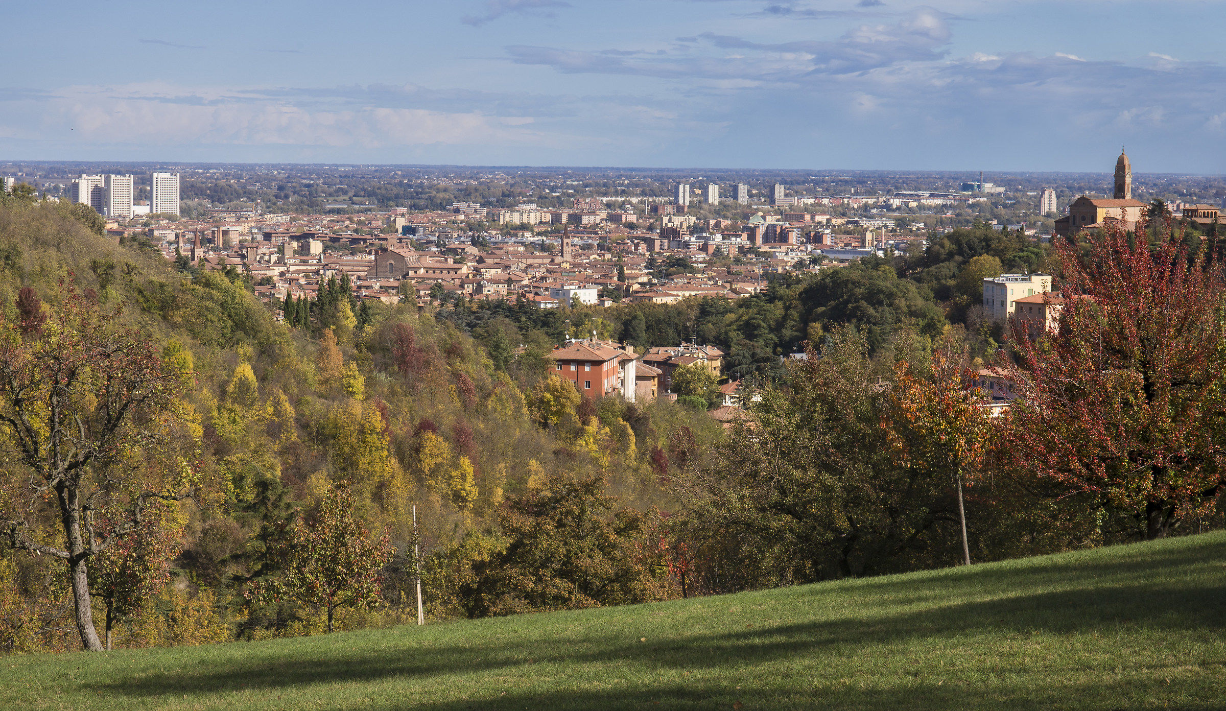 Bologna between the foliage
