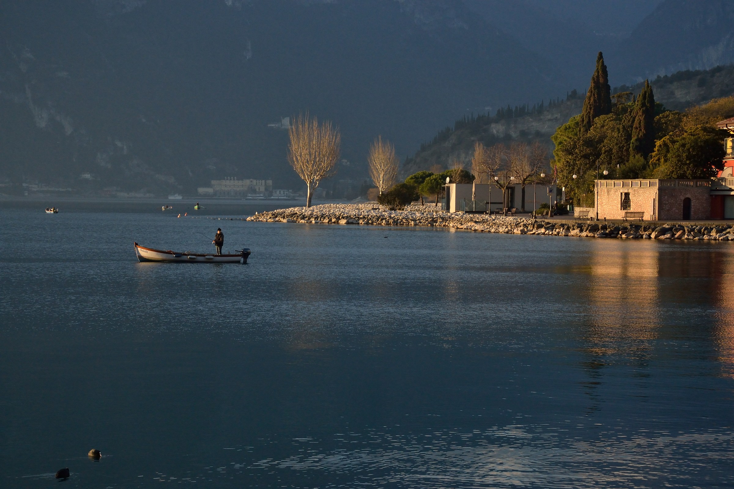 Pescatore al tramonto