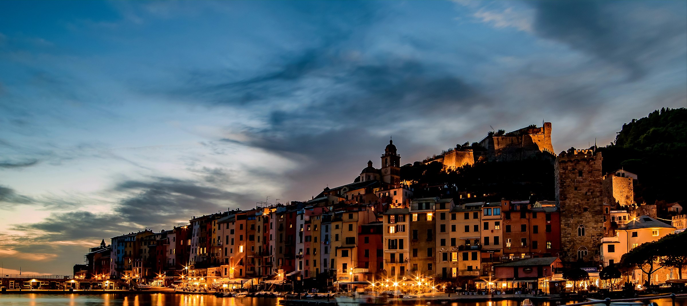 Panoramic view of the beautiful setting of Porto Venere