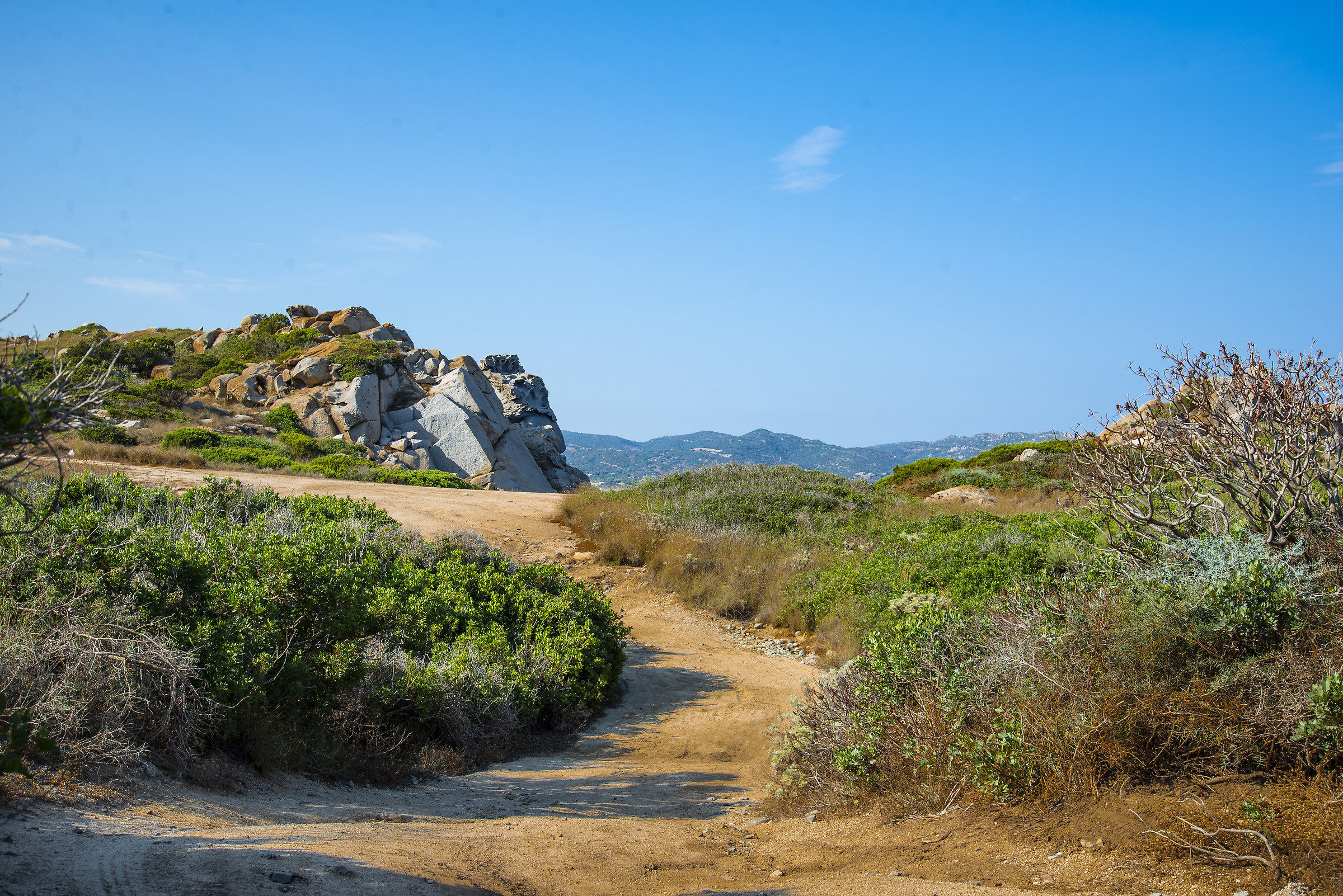 Street of Capo Carbonara Sardinia