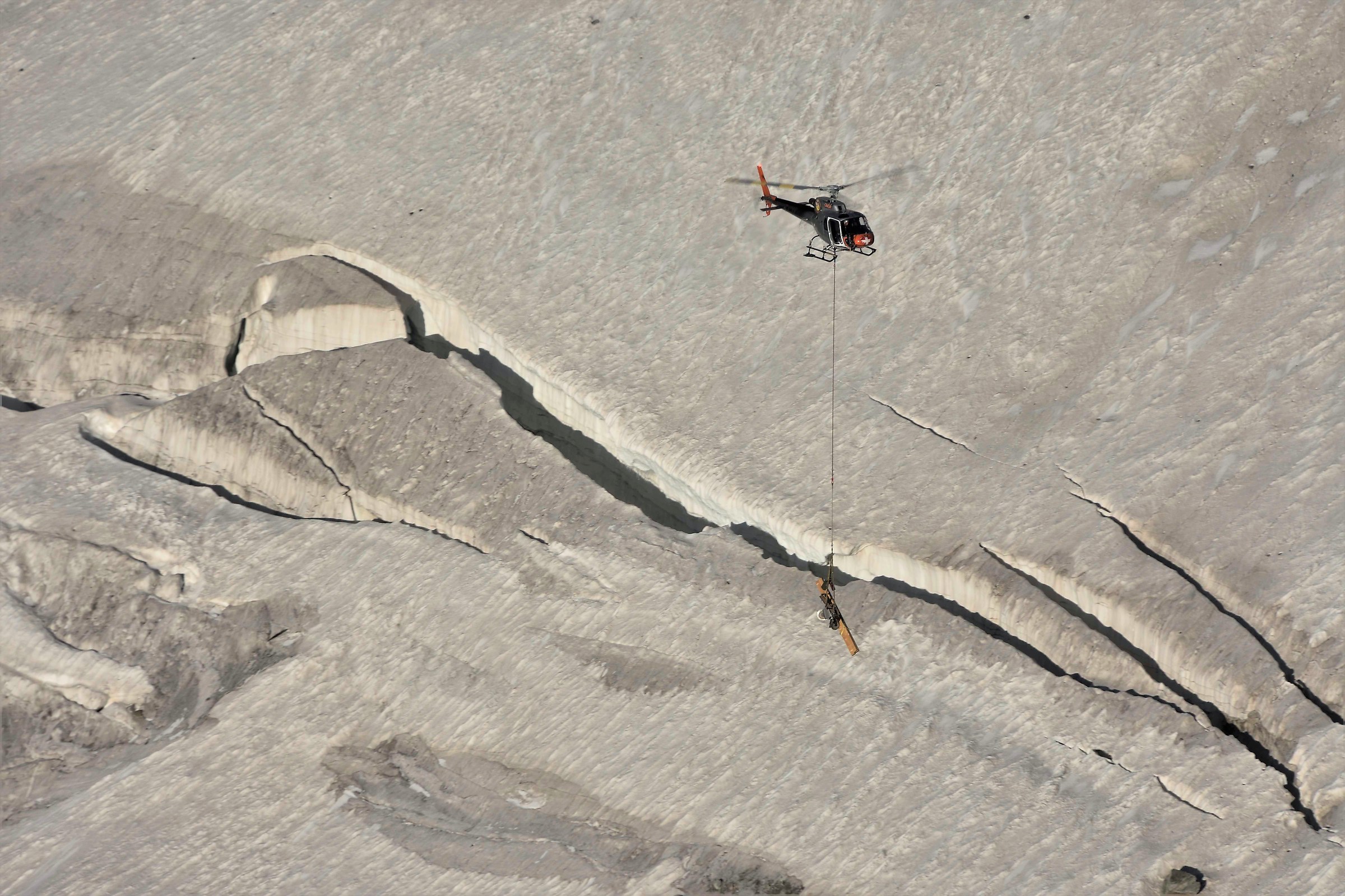 Swiss helicopter in action