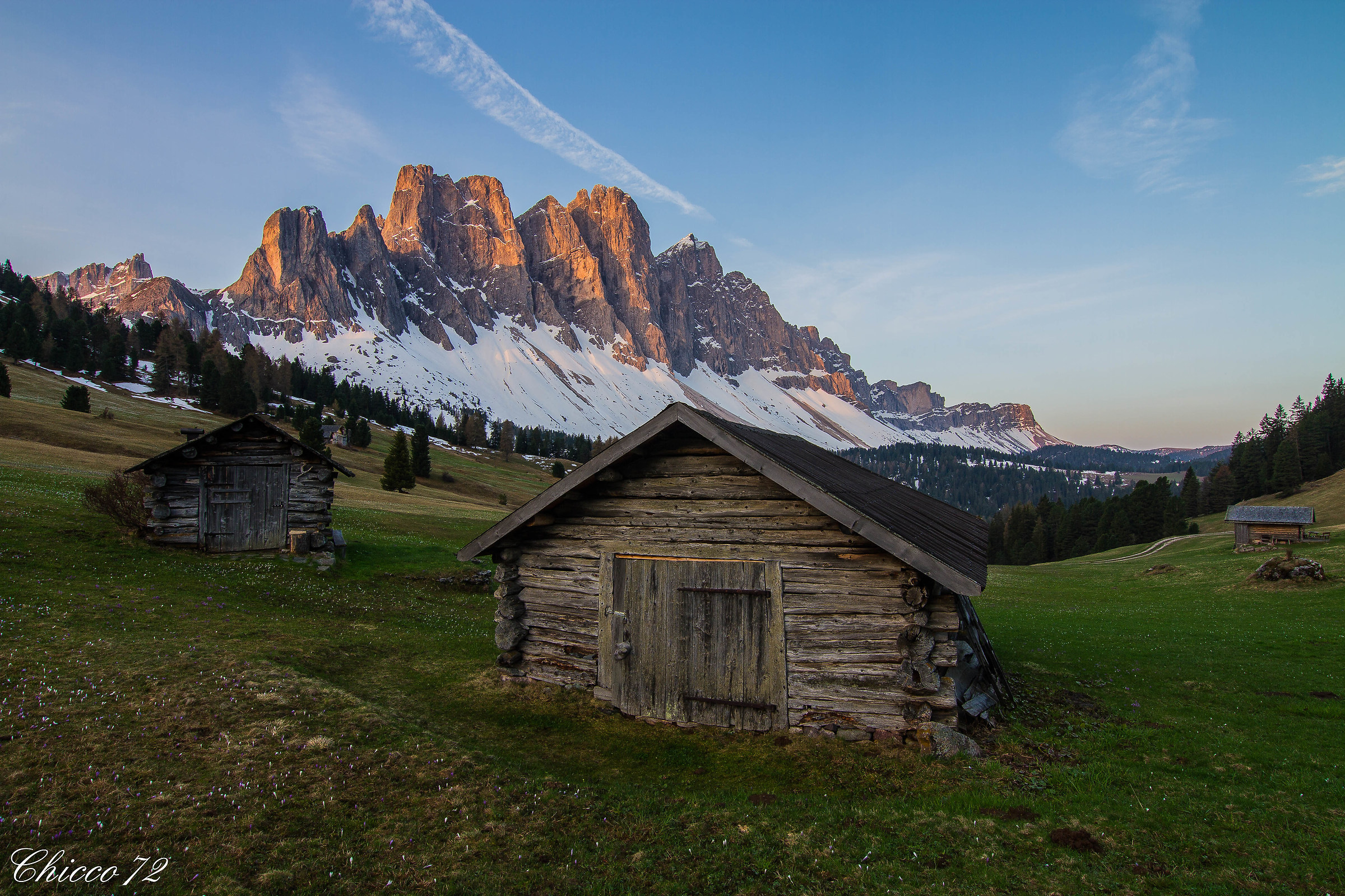 Le malghette all'alba