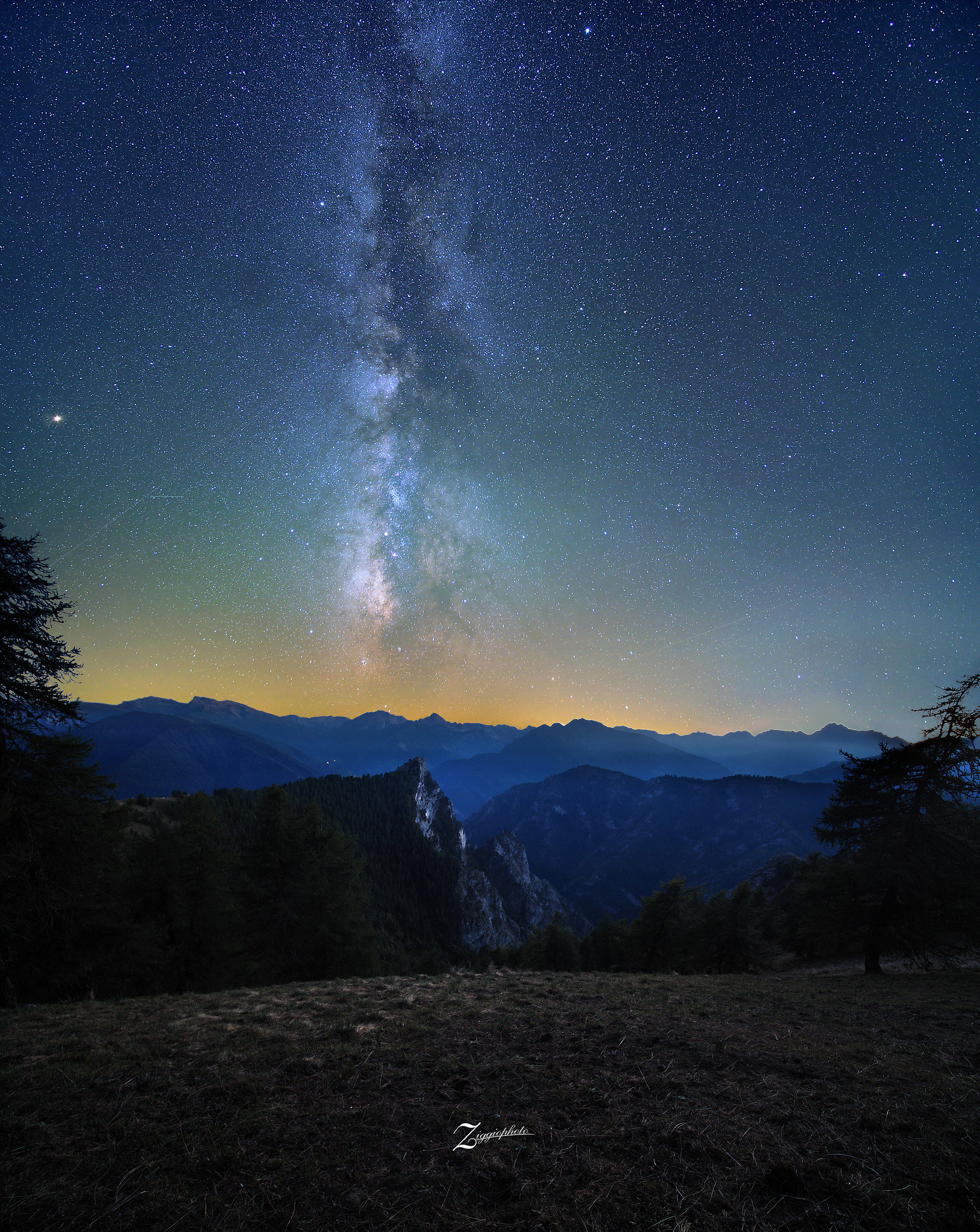 Stared night on the Val Maira