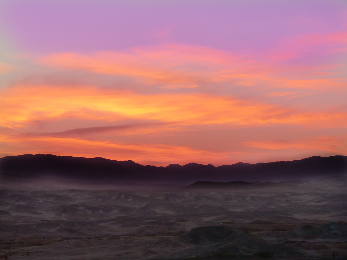 Sunset in the desert