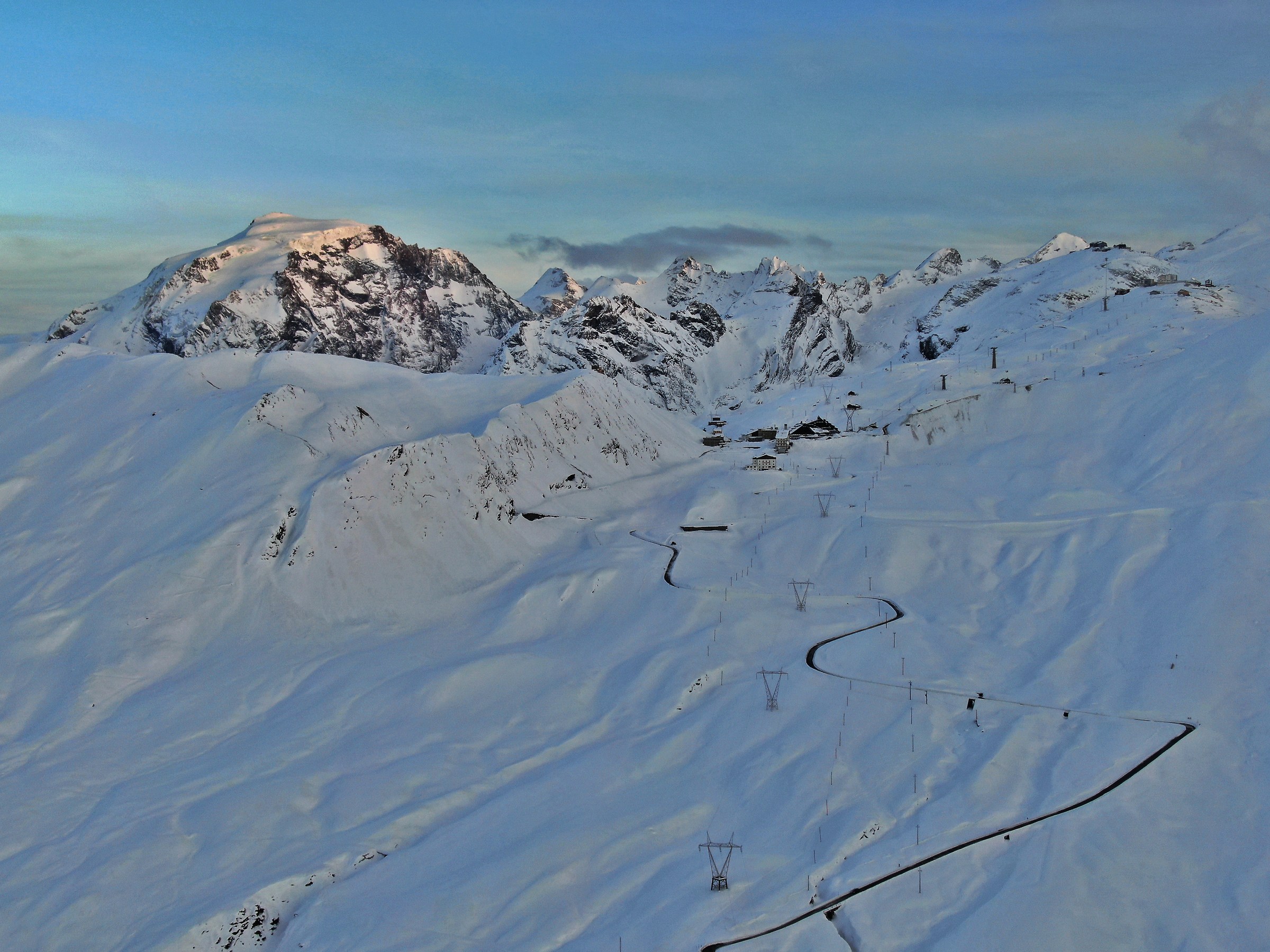 Tramonto Stelvio prima Neve