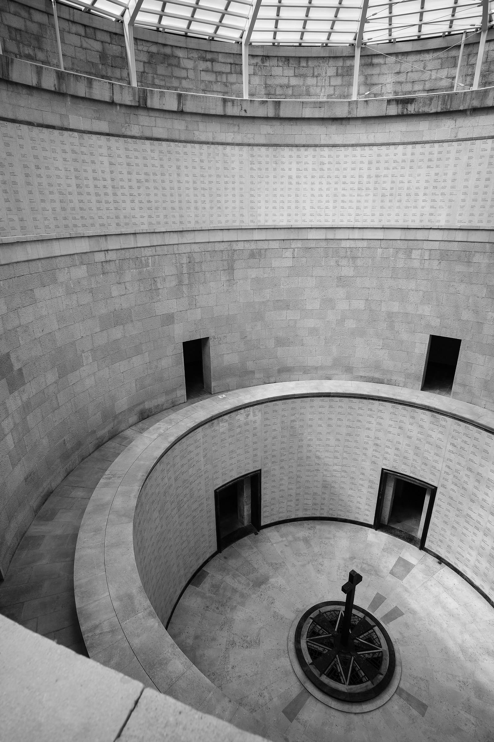 Interior of the Oslavia military shrine.