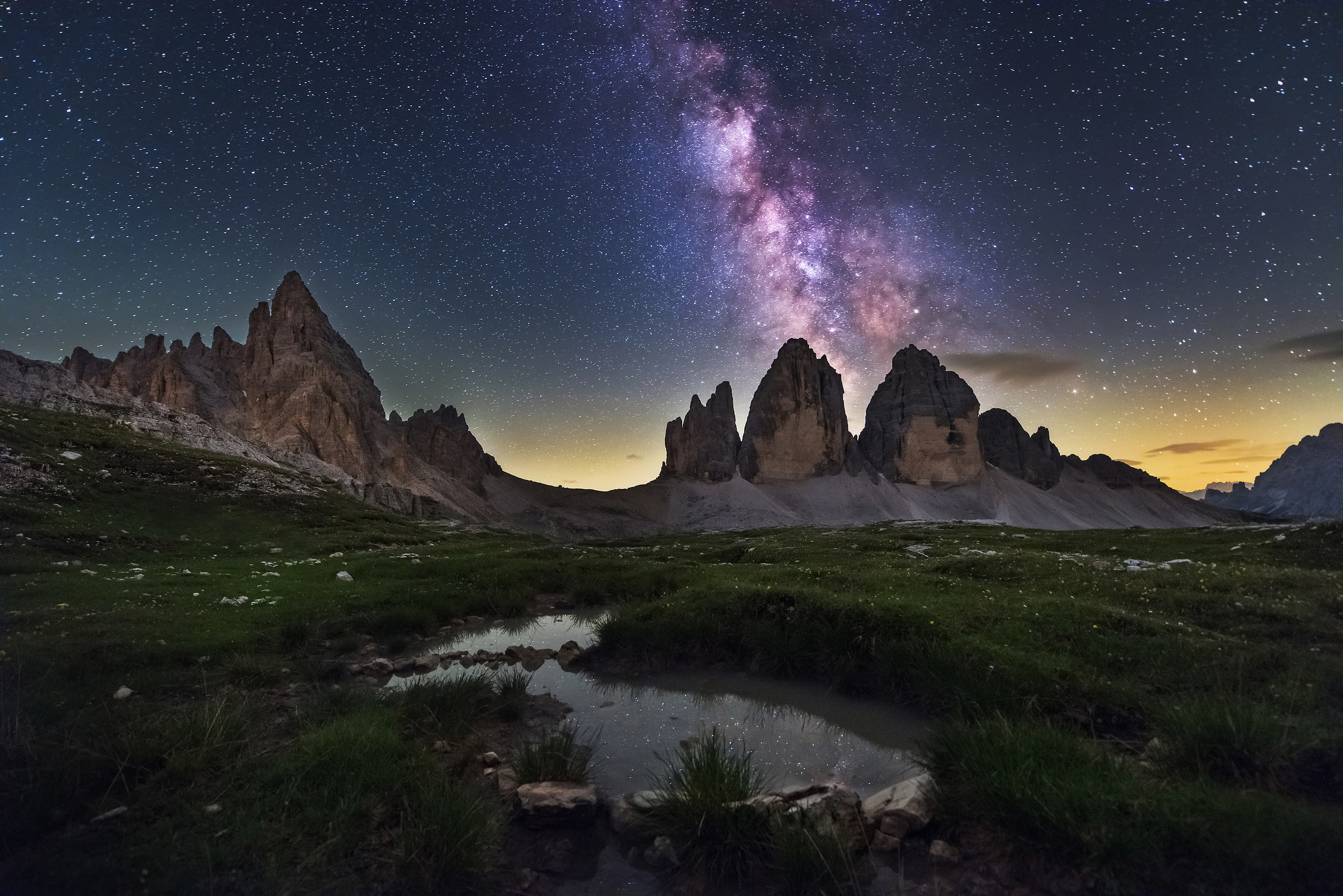 Via Lattea sopra tre cime di Lavaredo