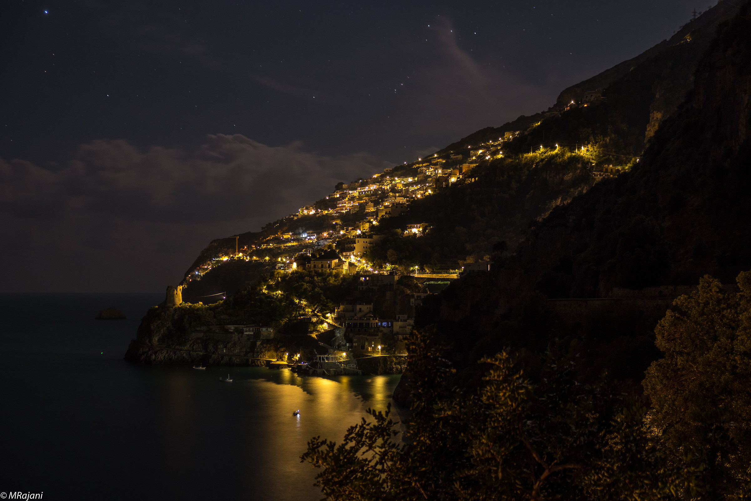 Praiano's view at night