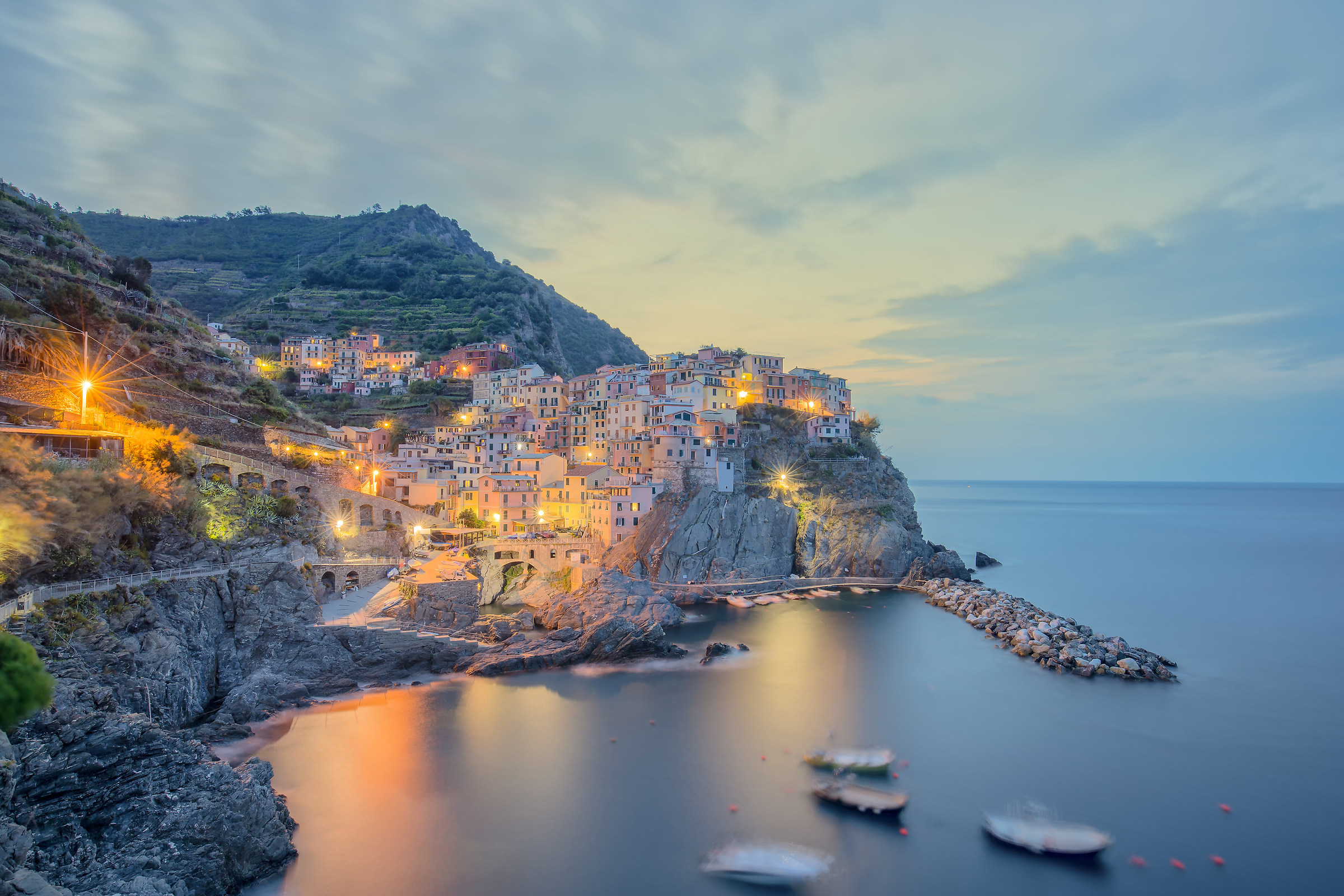 Dawn in Manarola
