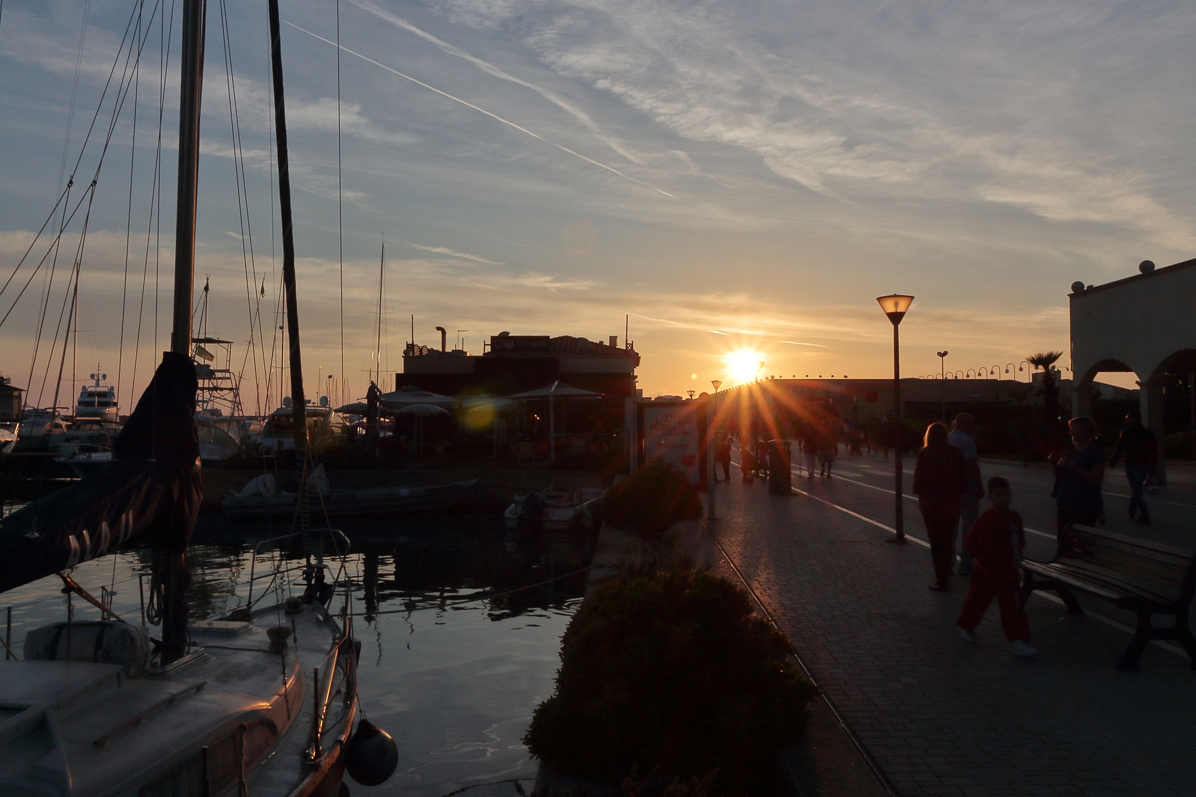 Sunset at the port of Ostia