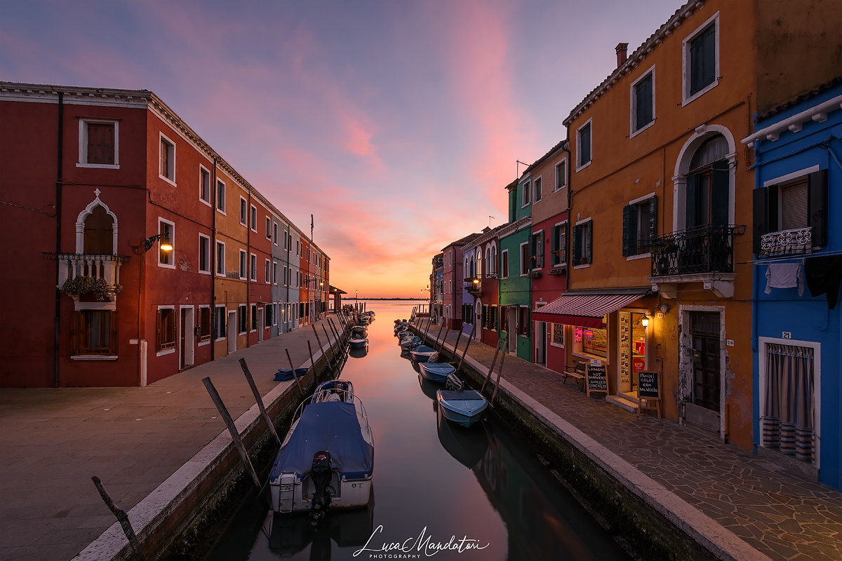 Sunset on the colors of Burano