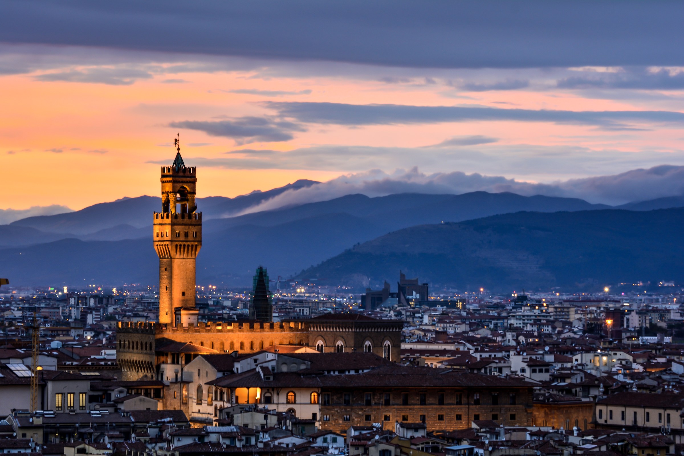 Palace of the Lordship at sunset