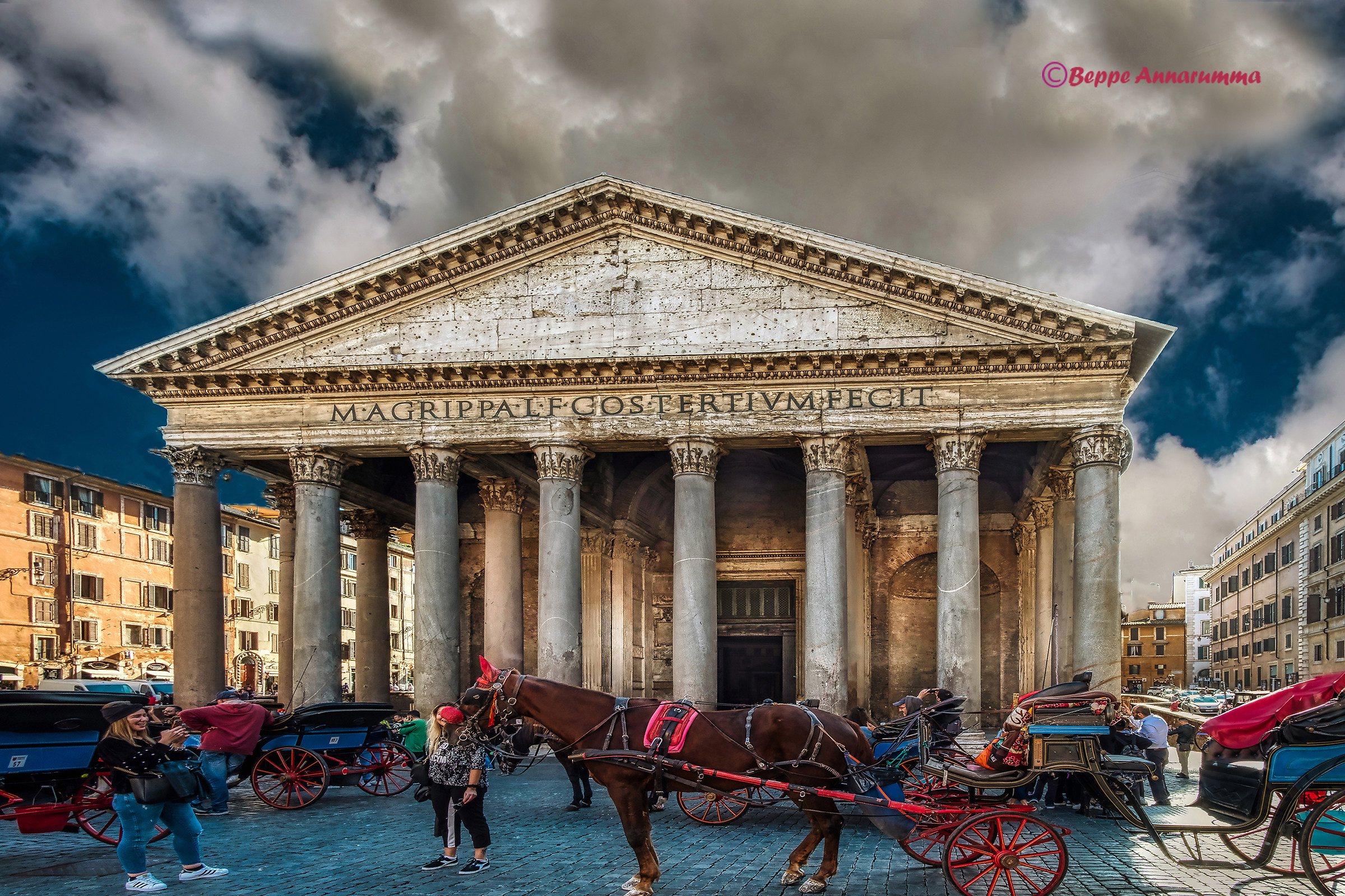 The Pantheon-threat of rain