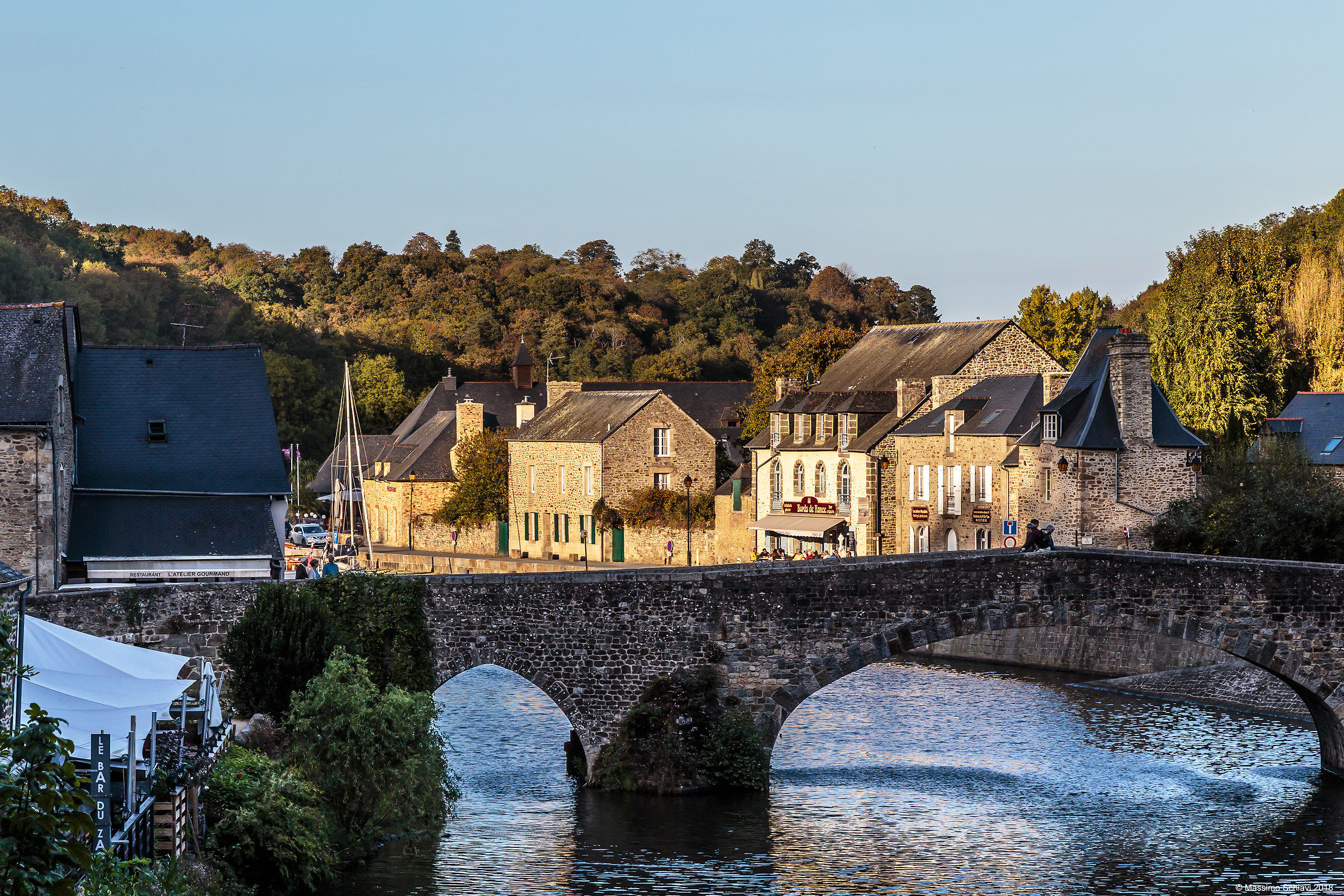 Port Dinan at sunset.