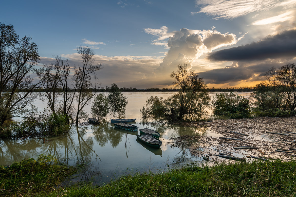 The flood of the Po in Polesine-November 2018