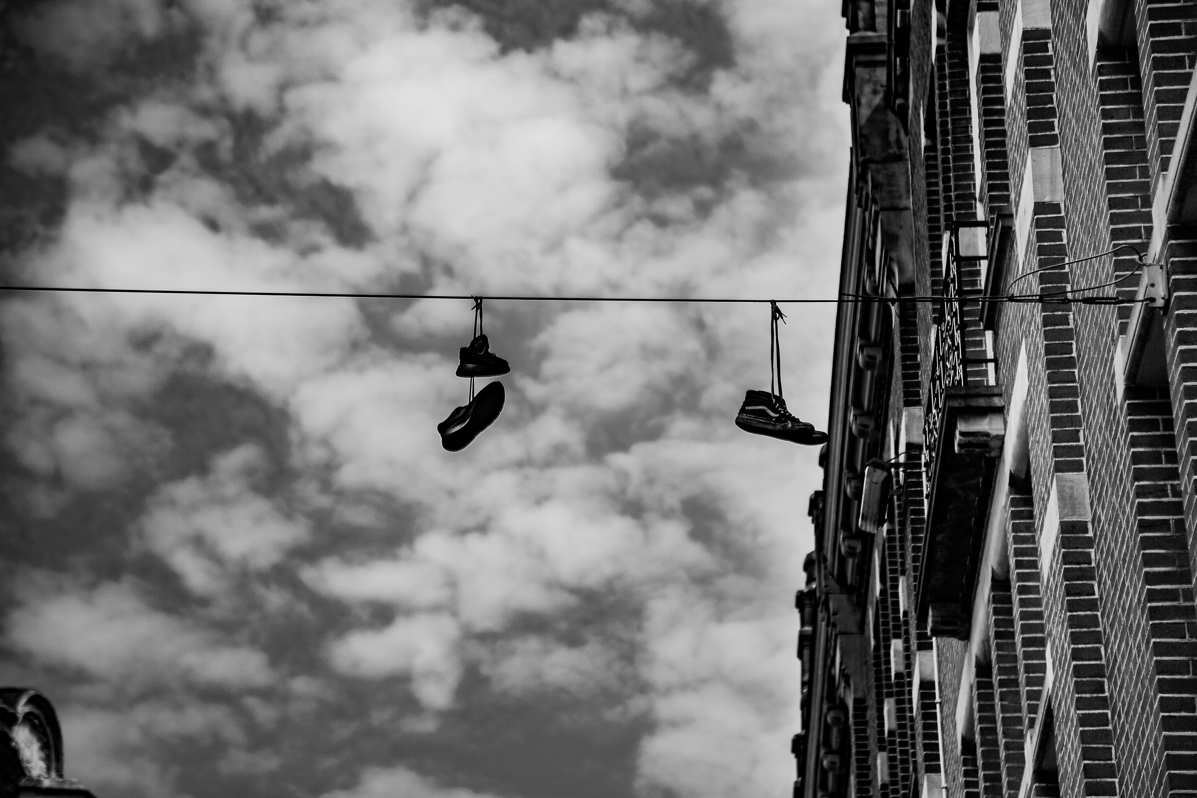 Hanging shoes