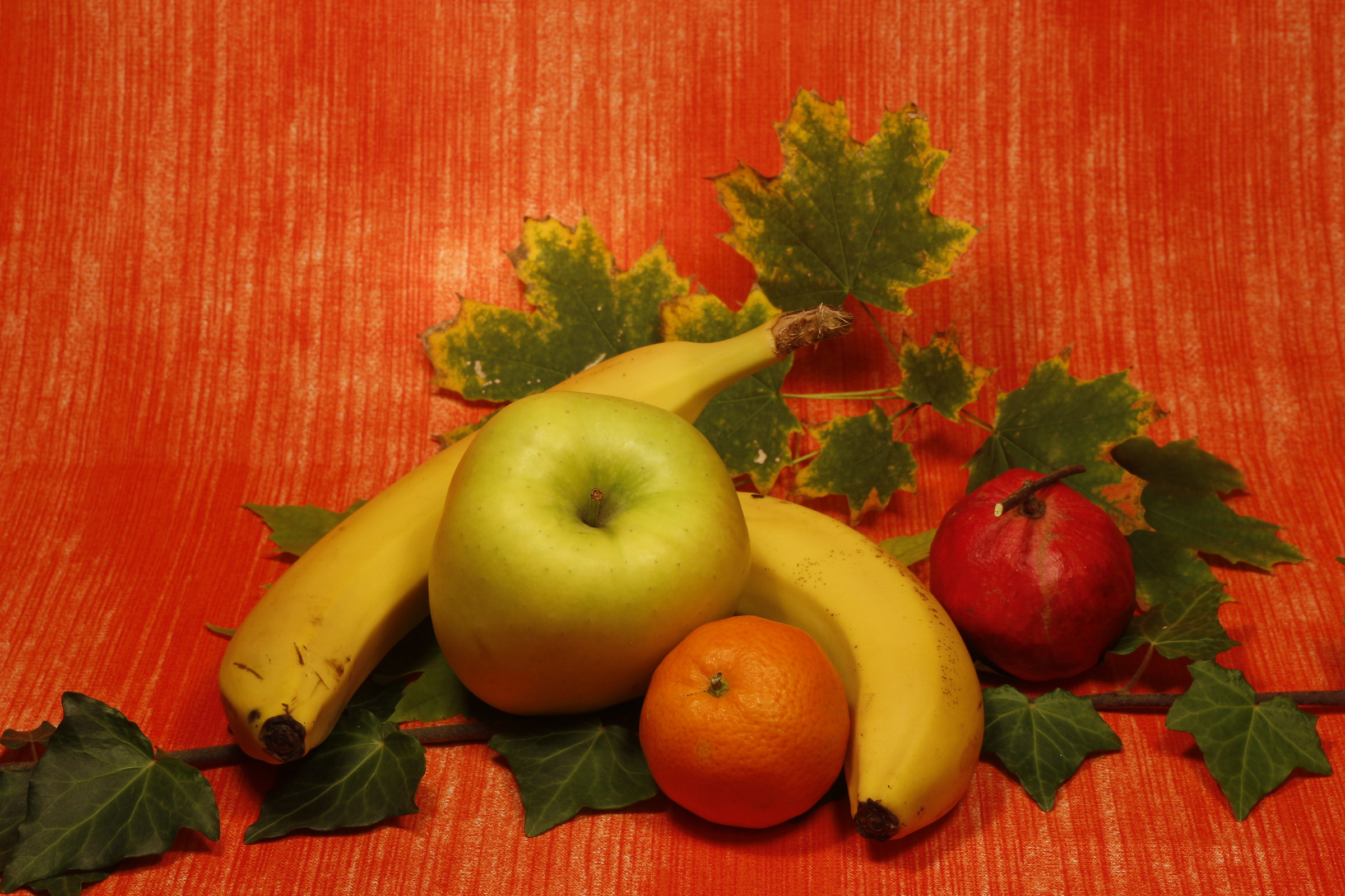 prove di luce su frutta