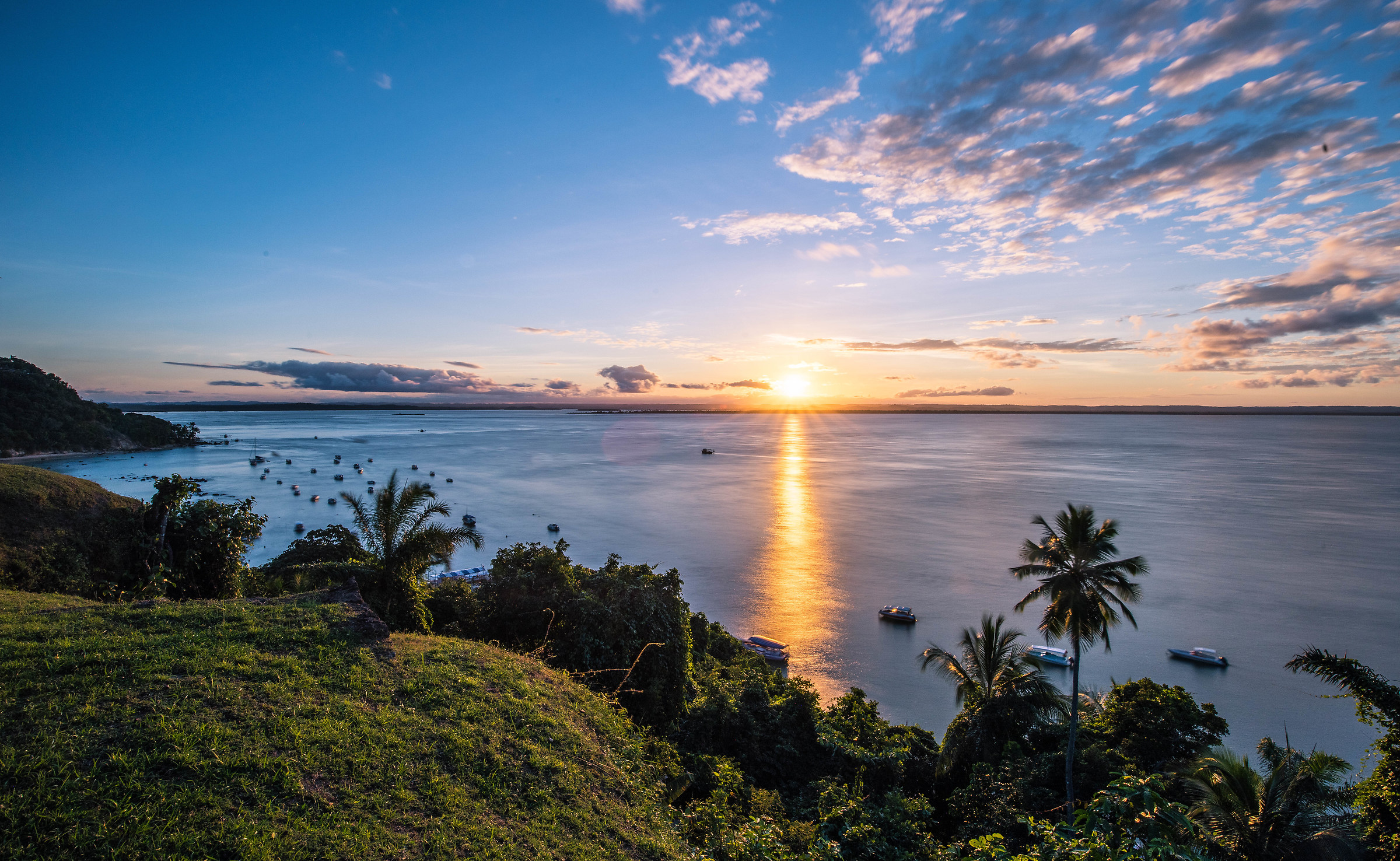 Spectacular sunset in Morro de Sao Paulo
