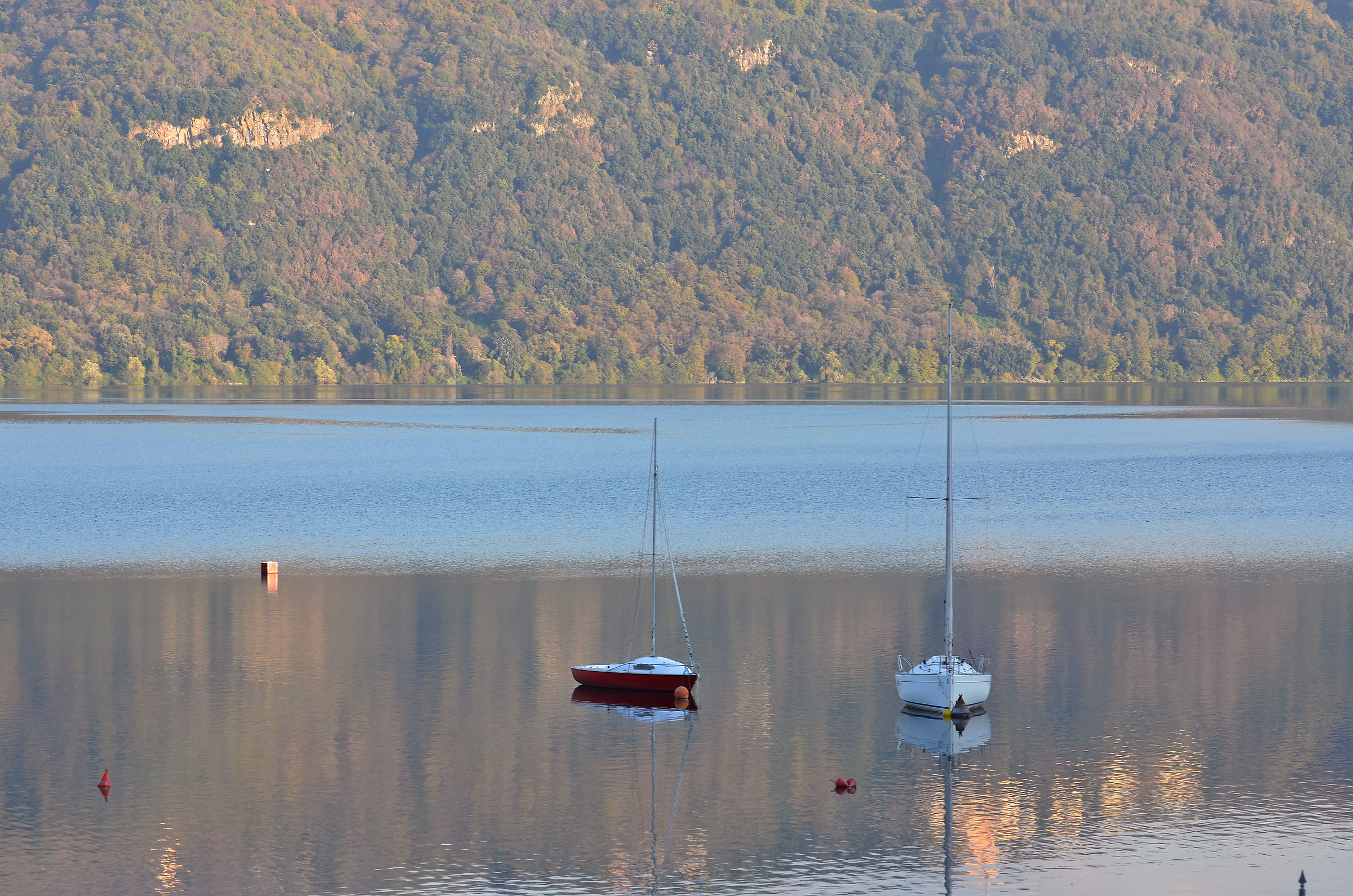 Boats in the lake of Castel Gandolfo