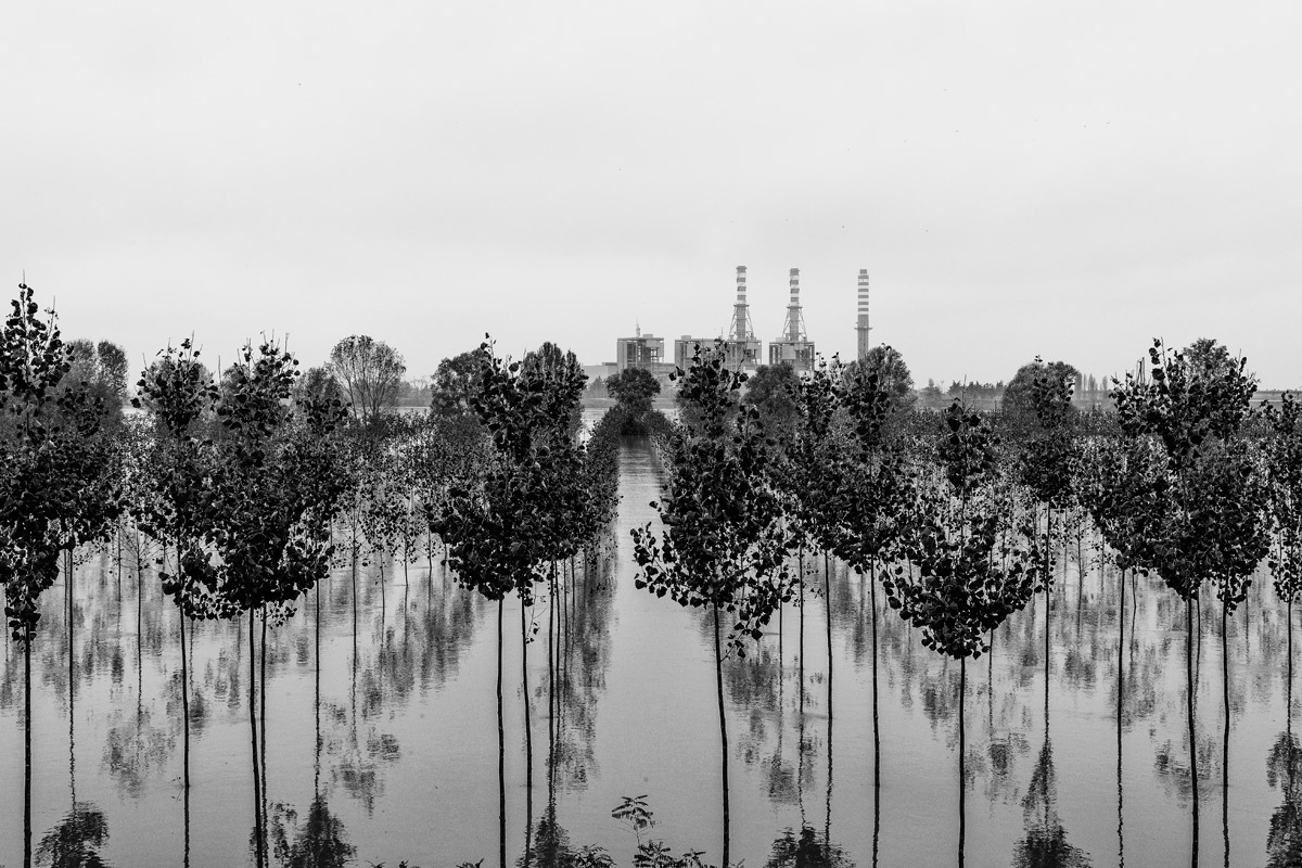 La piena alla centrale