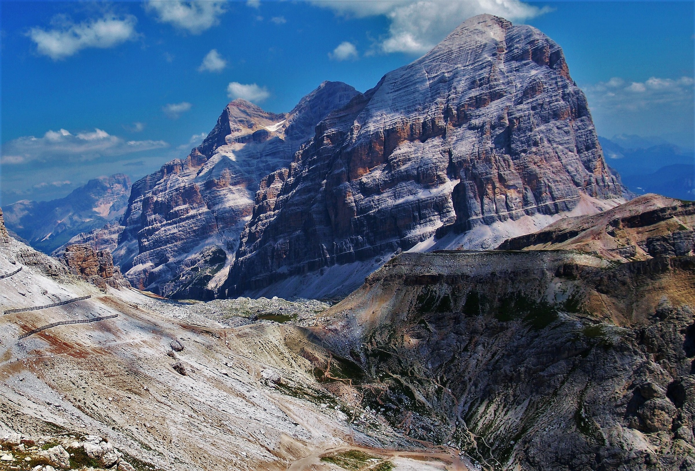 The Tofane from the refuge Lagazuoi