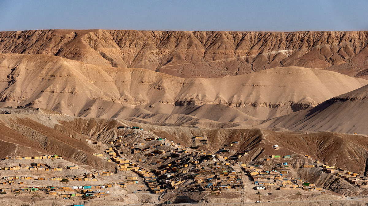 At the foot of the desert