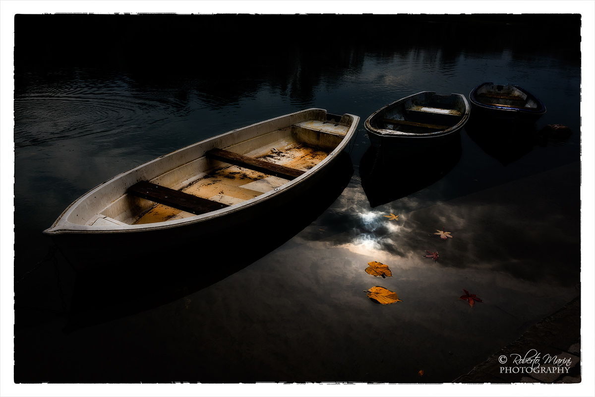 Autumn in the river Adda