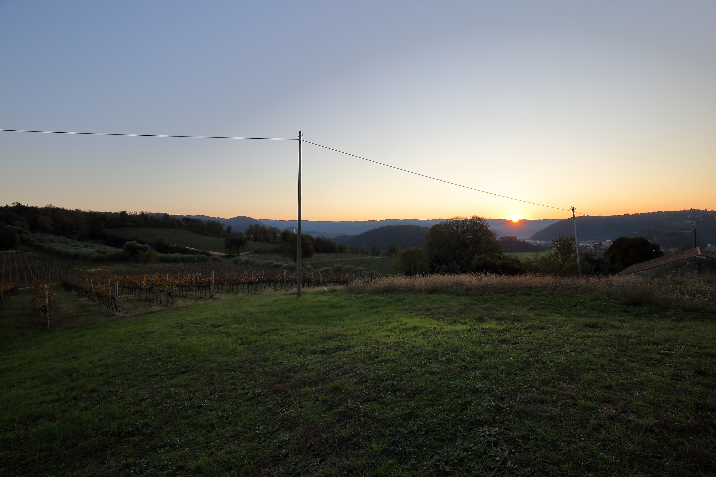 Sunset on the Berici Hills