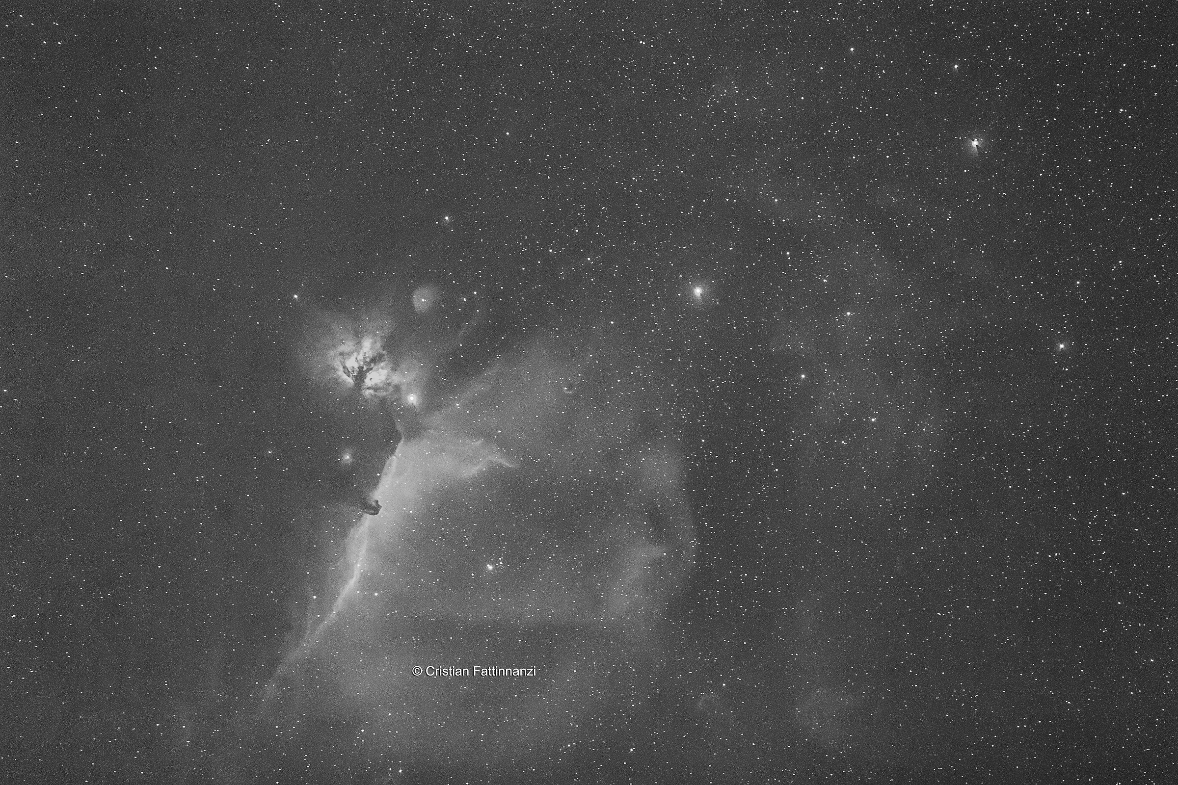 Orion Belt in H-alfa, un frame