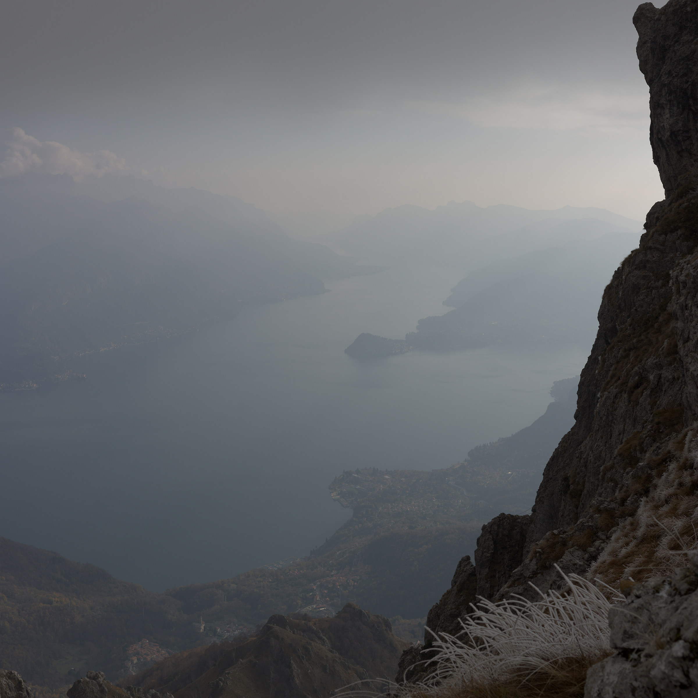 View of Lake Como from the top of Grona