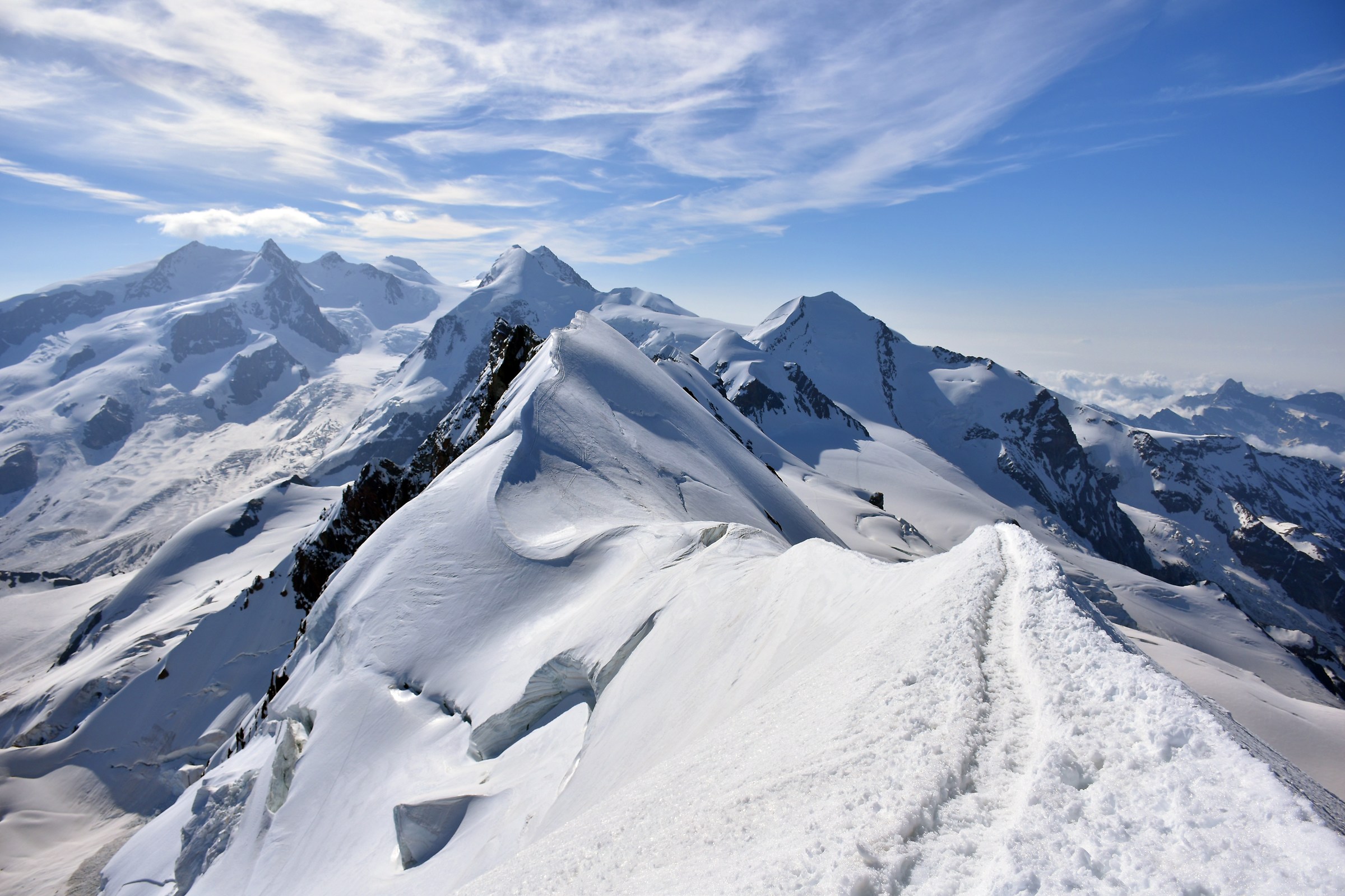 Monterosa Group from the summit of Breithorn