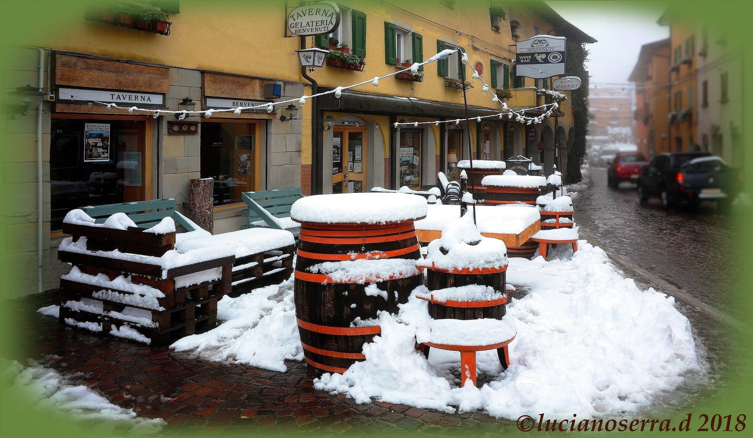 First snow of winter 2018 in Loiano (Bo)