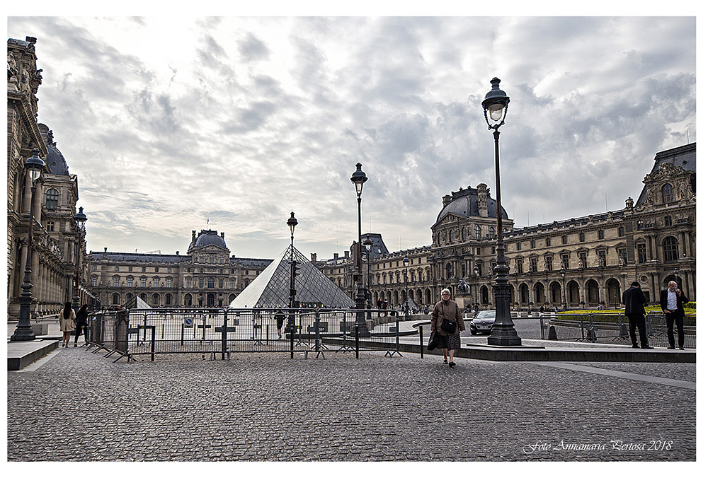 The glass pyramid of the Louvre