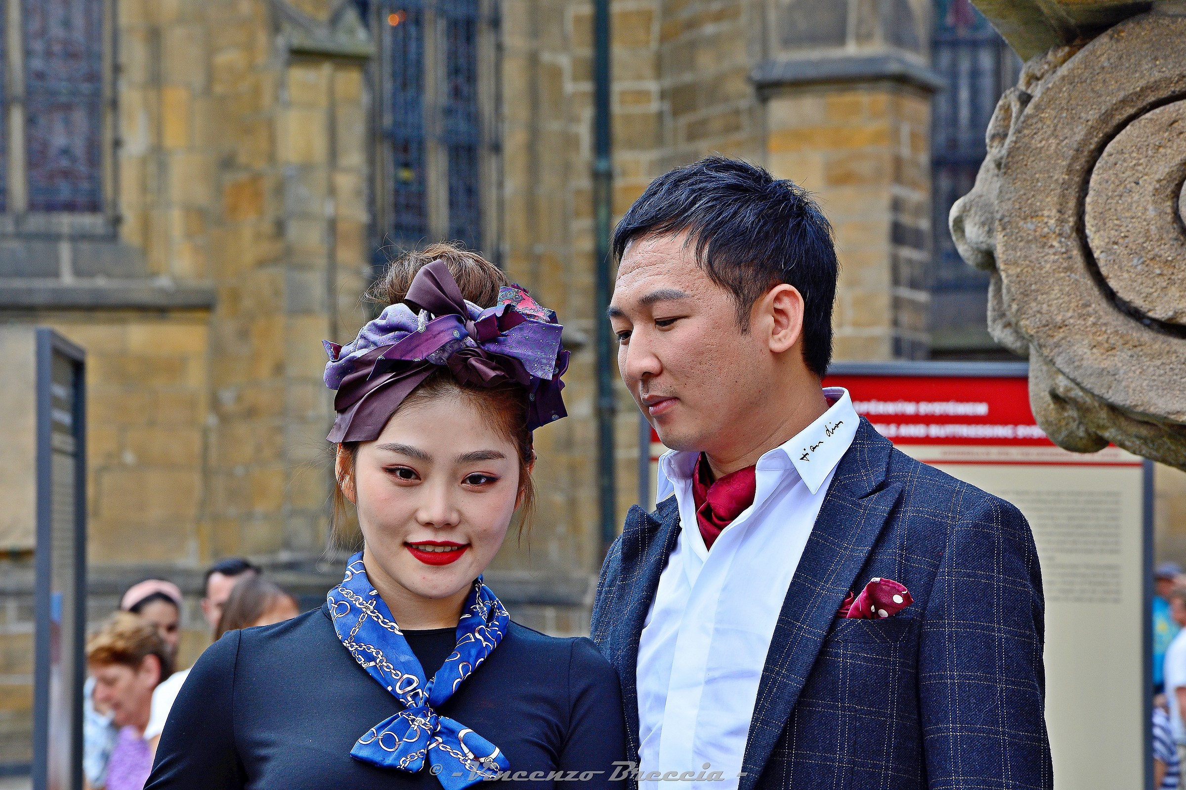 The bride and groom.