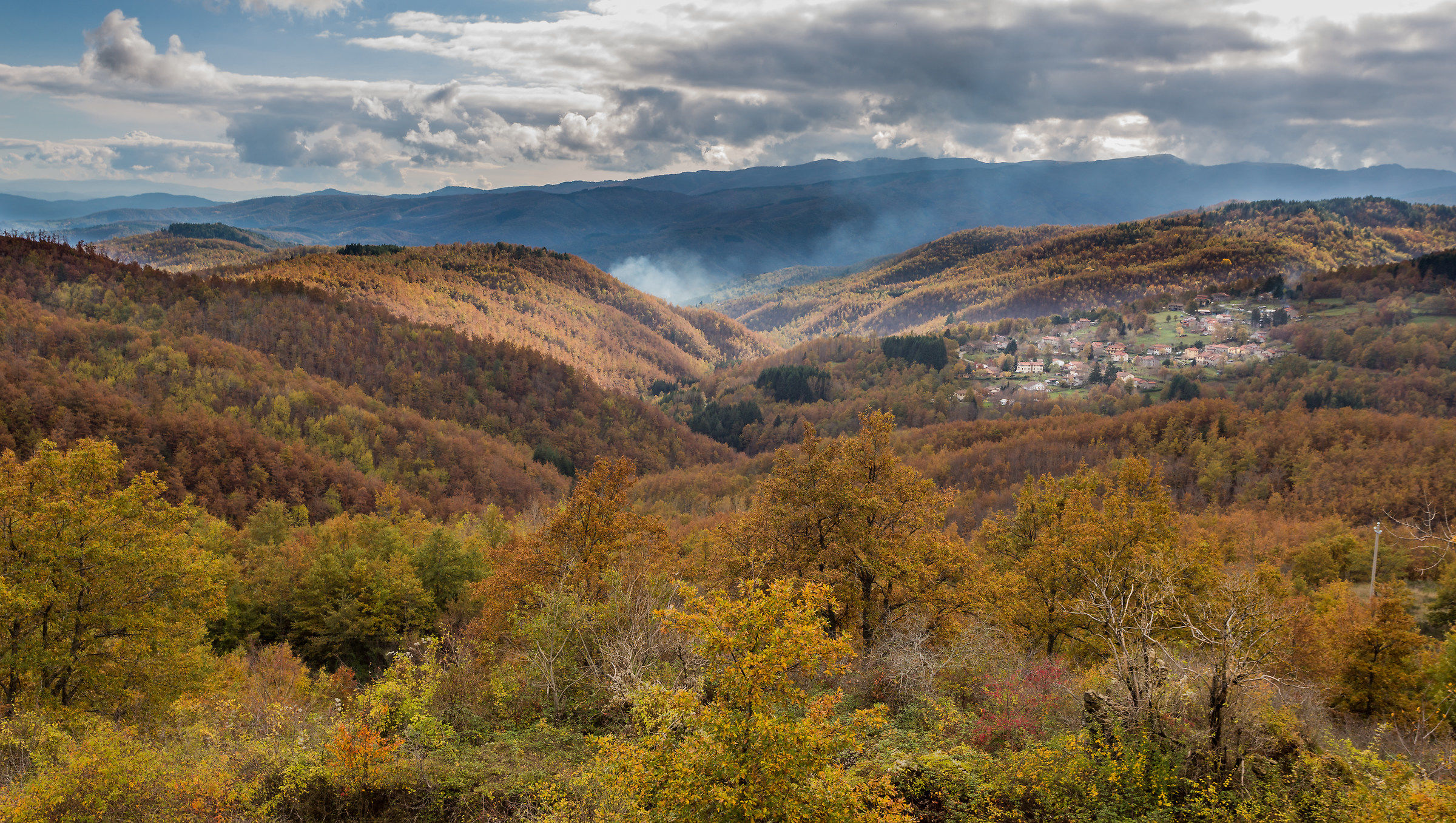 Casentino Mountains in autumn