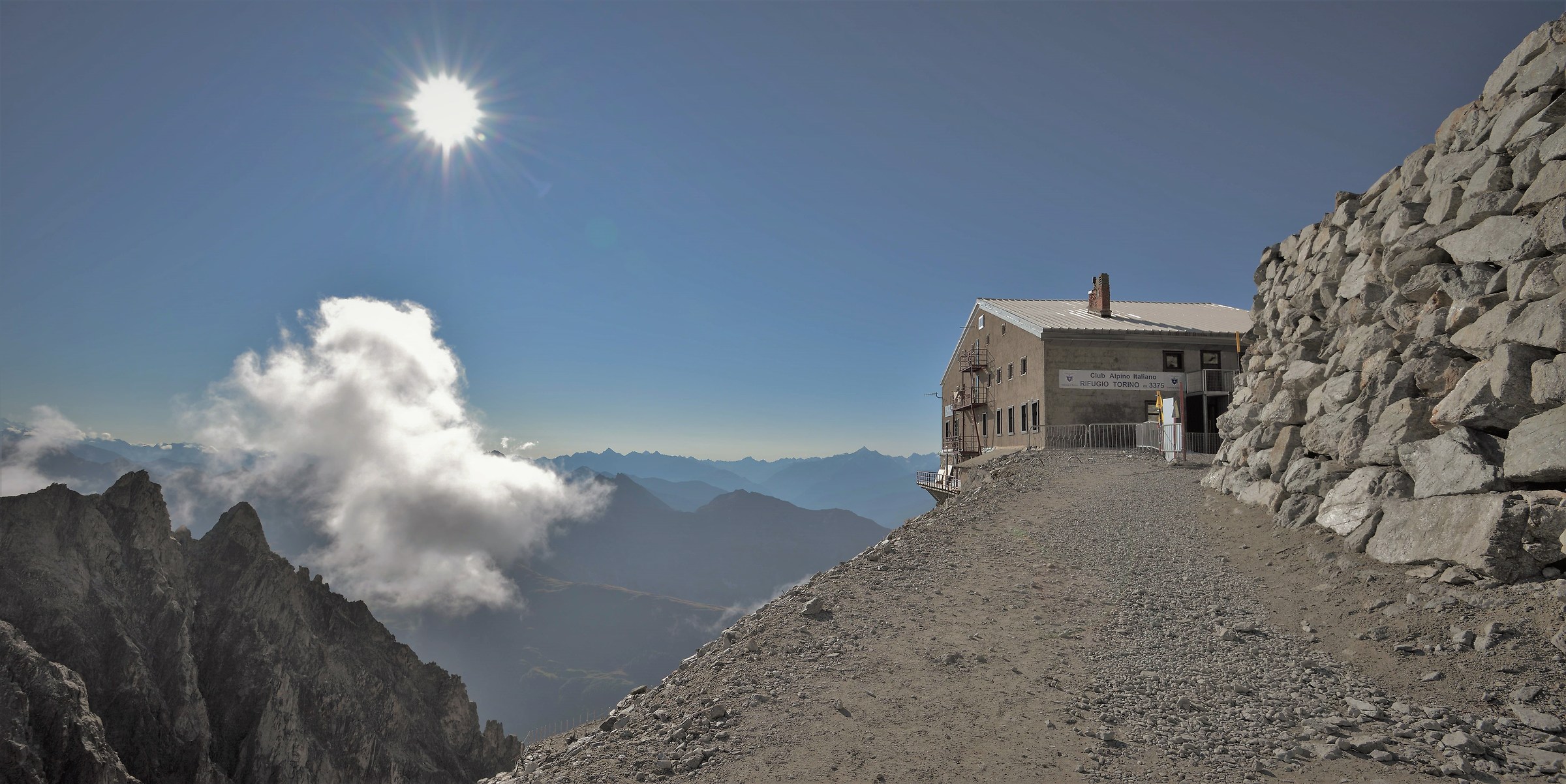 The ref. Turin seen from the "road" created by the thaw