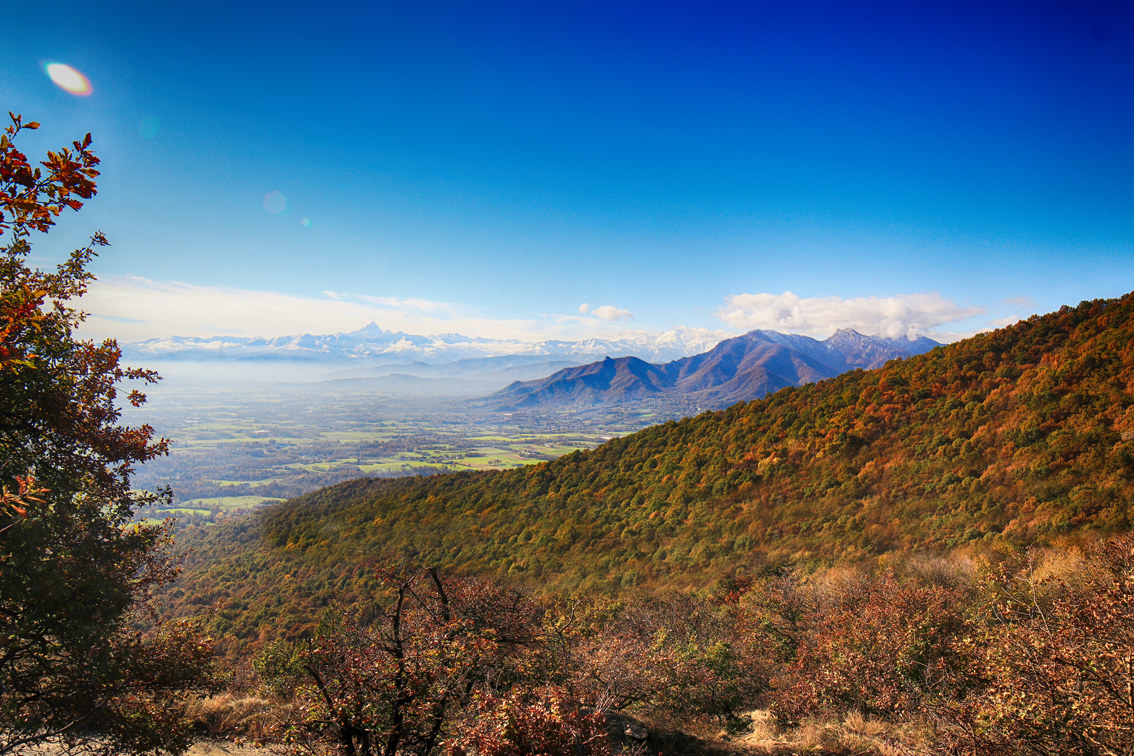 Monte San Giorgio, view of the Alps, HDR