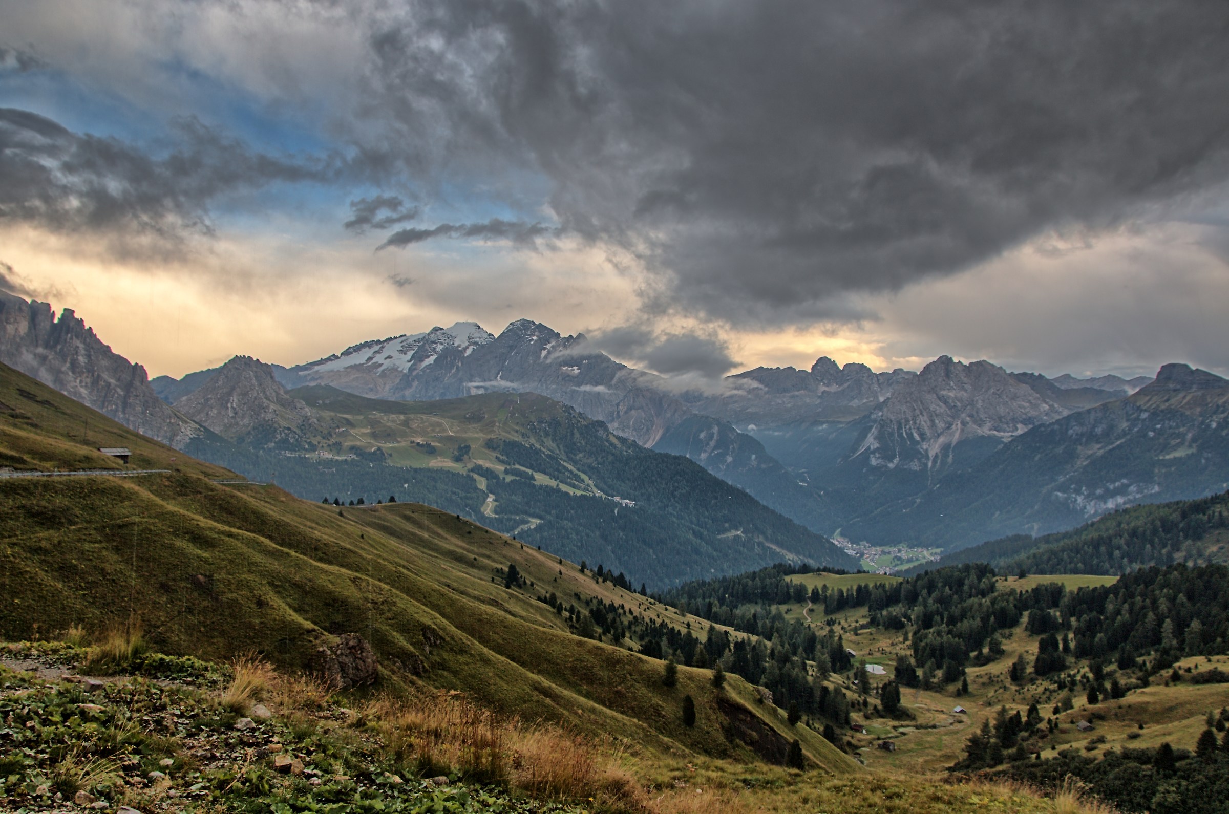 Diluvio sul passo Sella