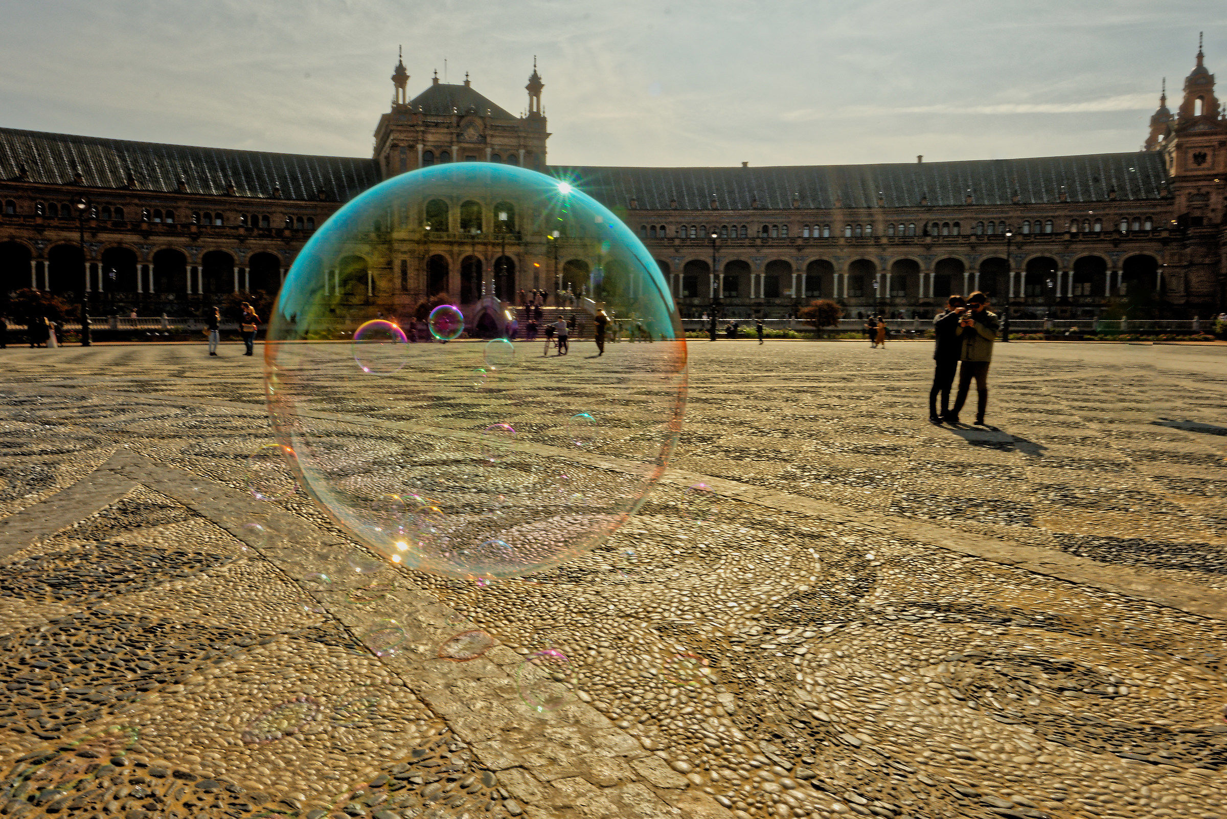 The bubble, Spanish Steps, Seville.