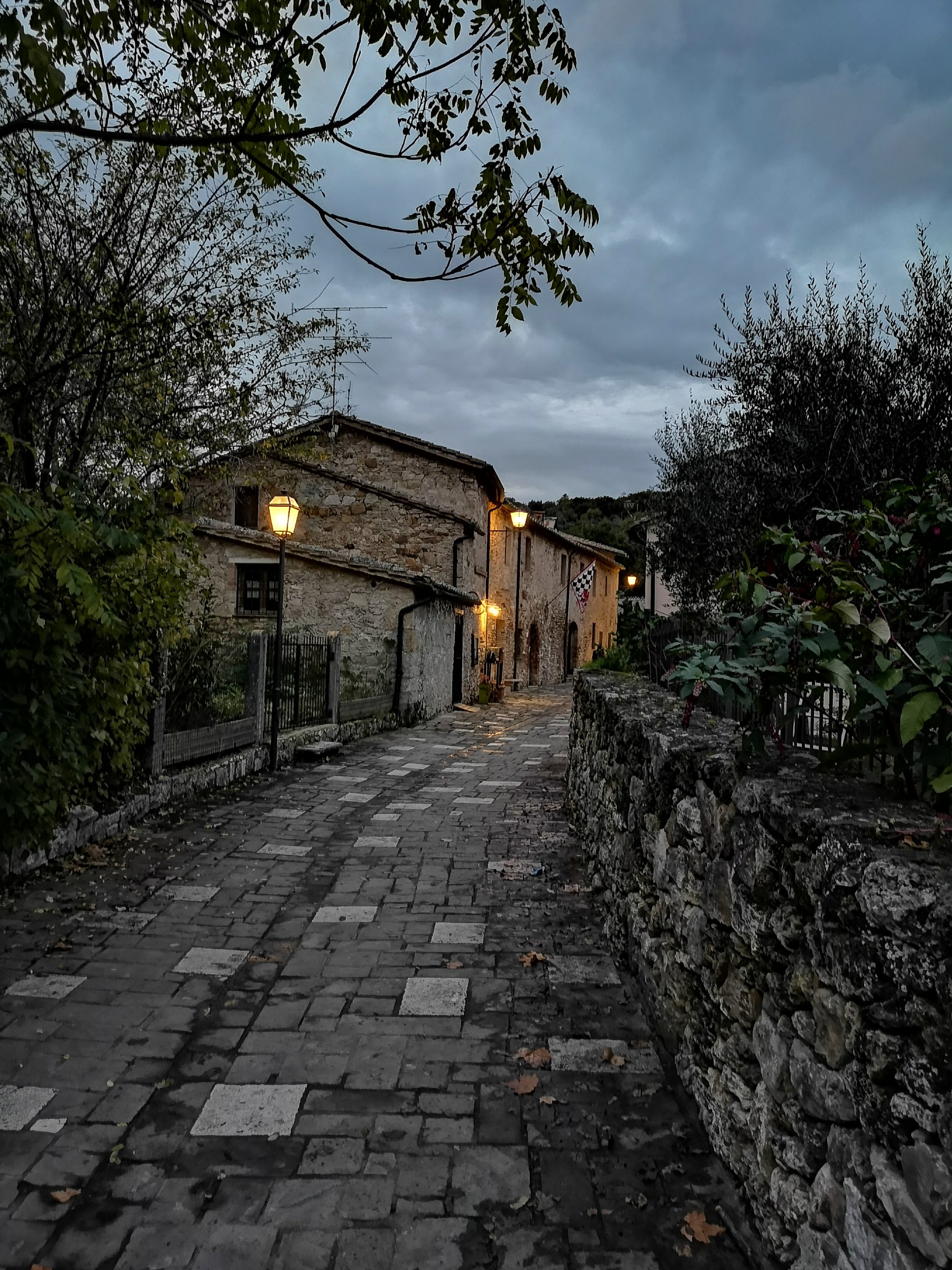 At dusk, Bagno Vignoni