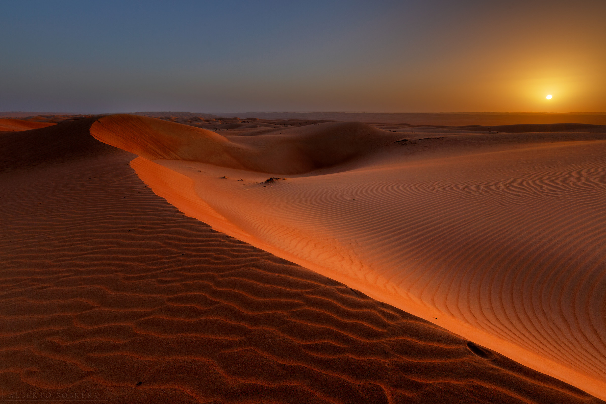 Gli ultimi raggi sulle dune (Wahiba Sands -Oman)