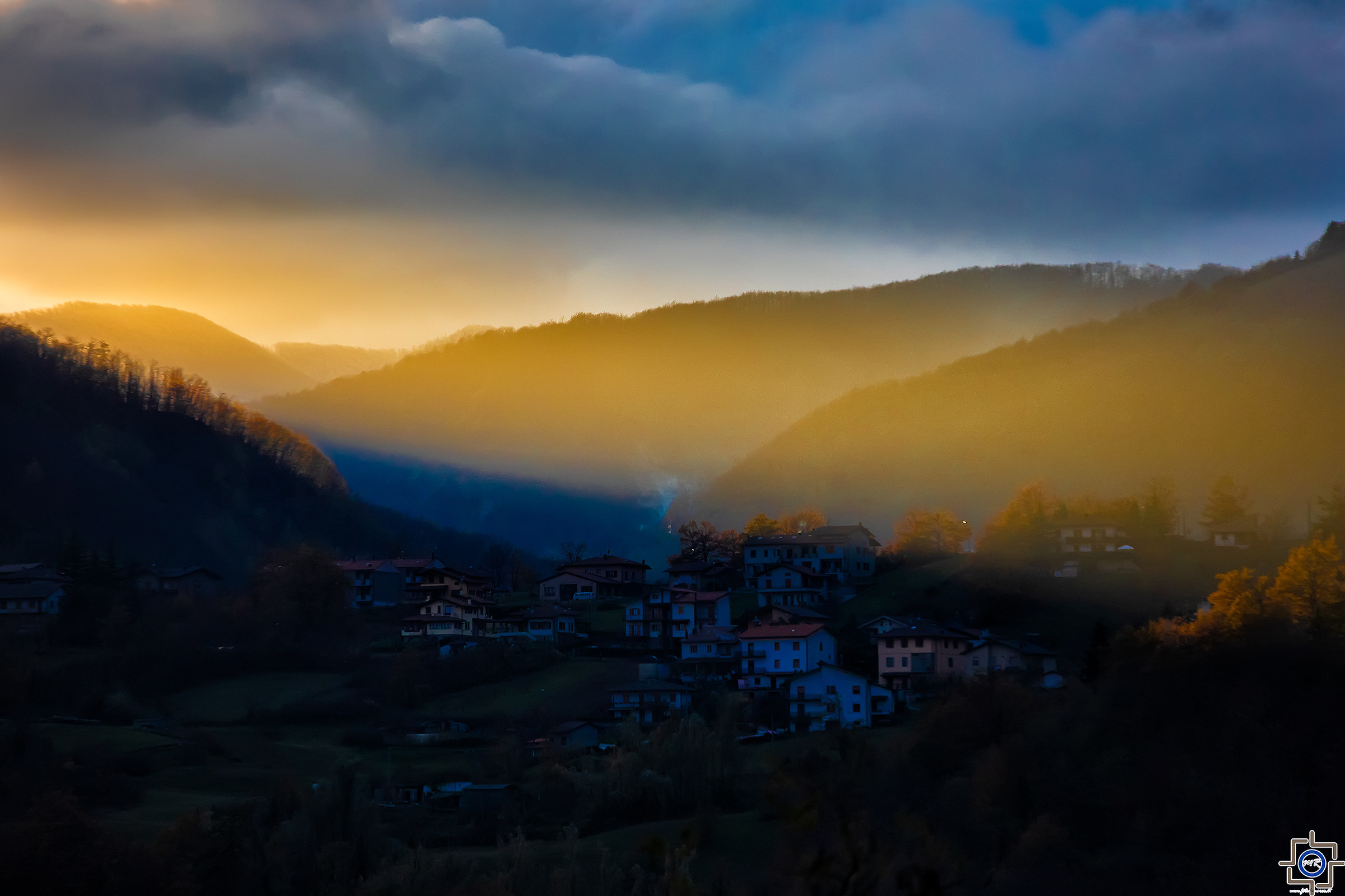 Sunset Apennines in Autumn