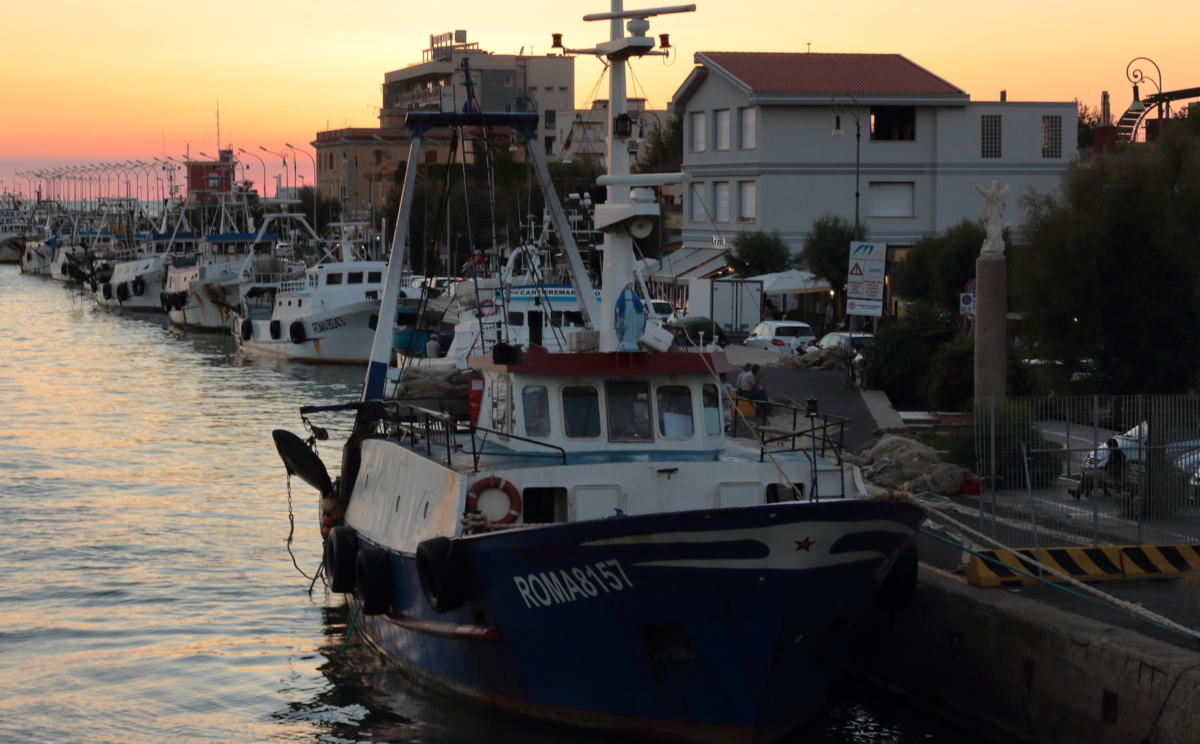Evening fishing boats