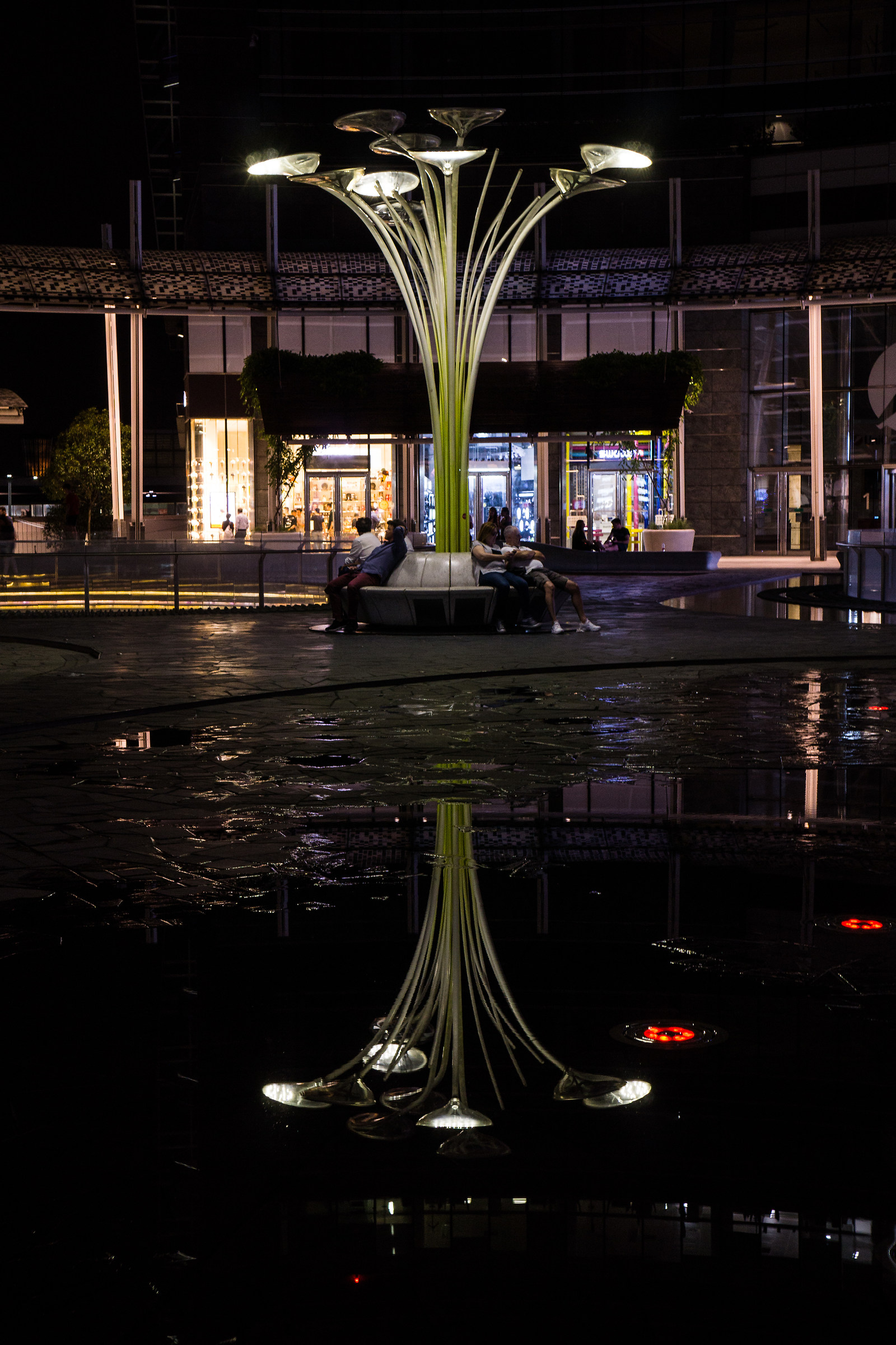 Even the streetlights are vain