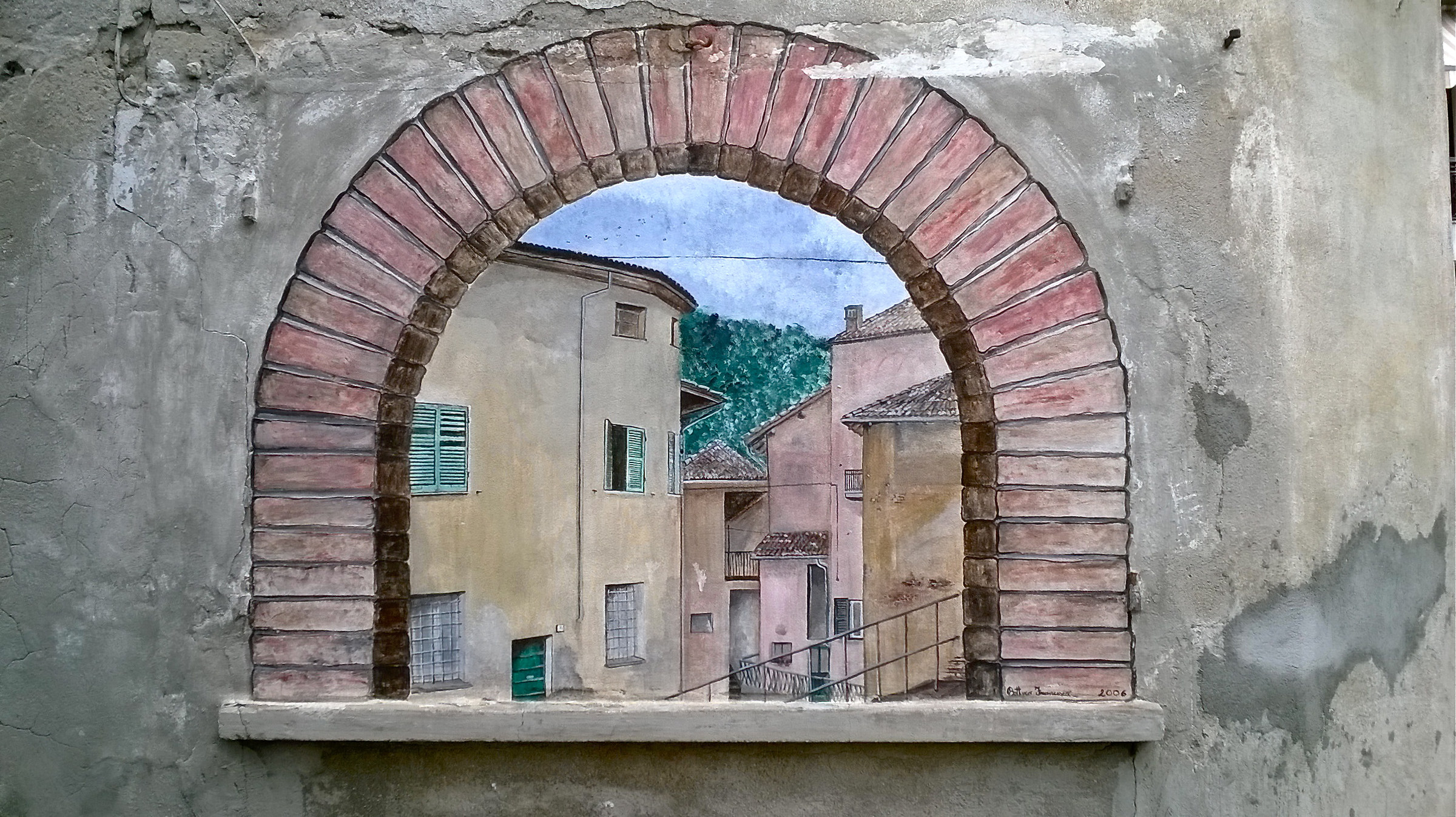 On a wall of Cassano Spinola