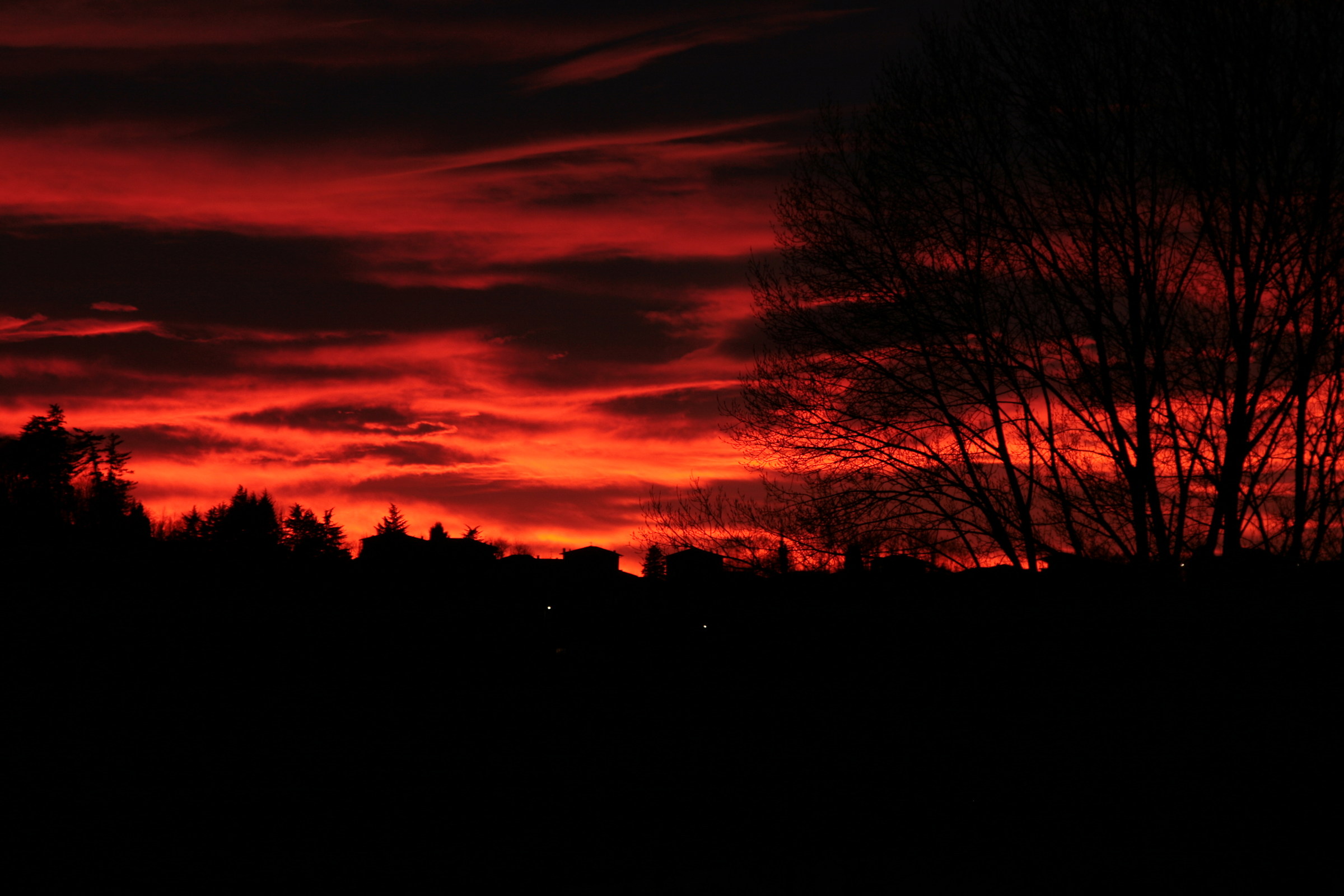 Fire Sunset at Lake Increa