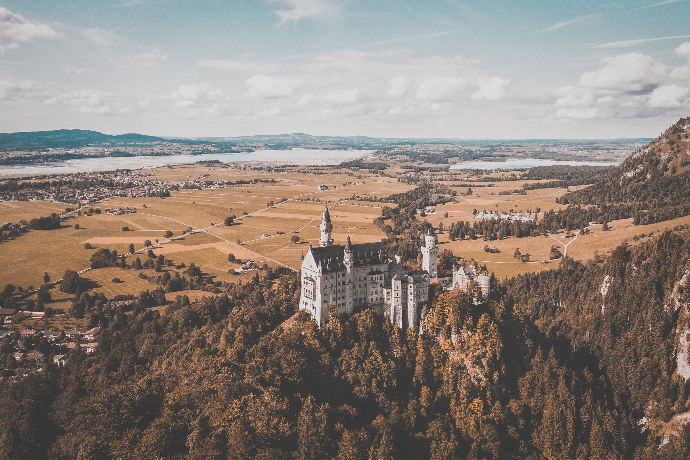 In flight on the castle